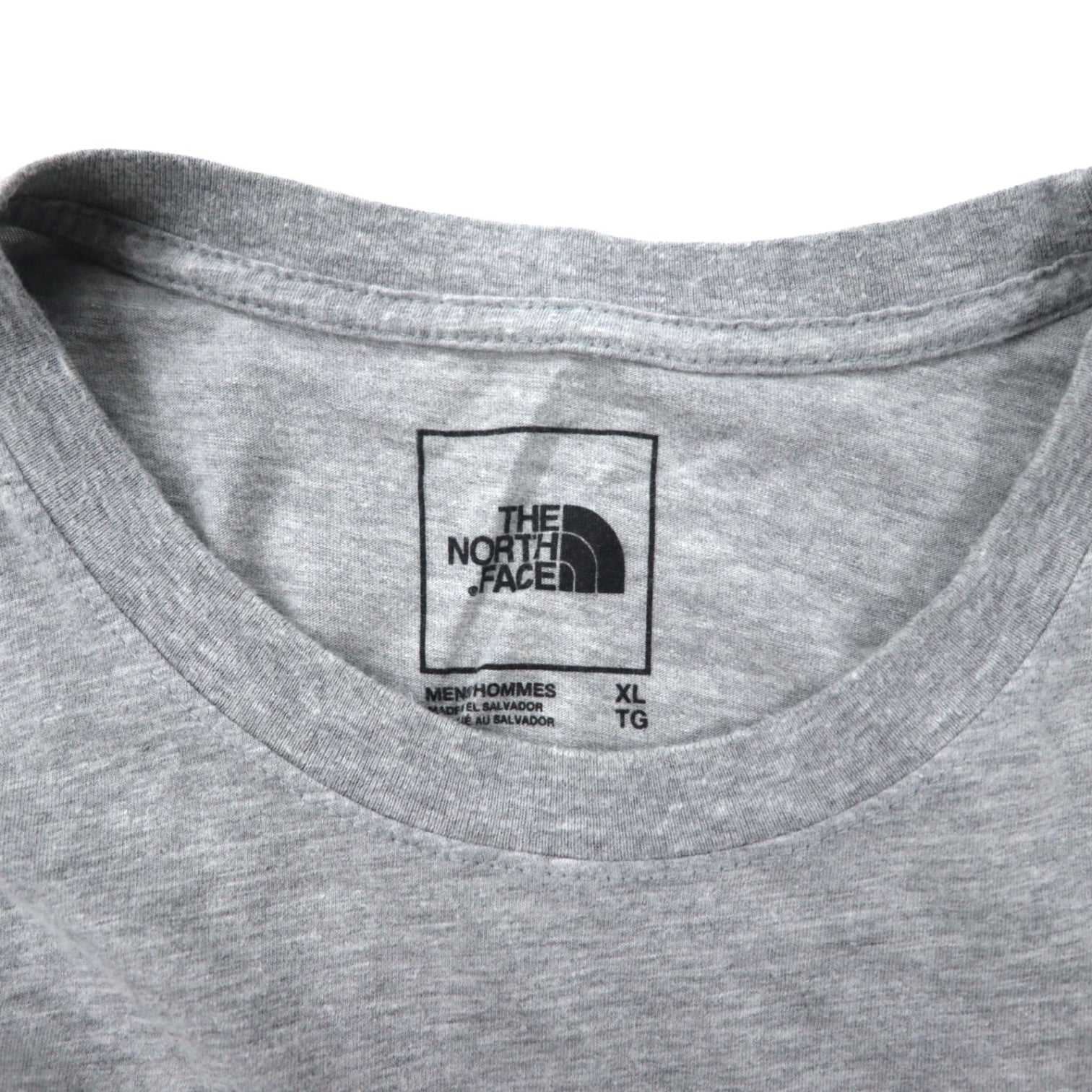 T-shirt THE NORTH FACE con stampa logo XL grigia in cotone, taglia USA, prodotta a El Salvador