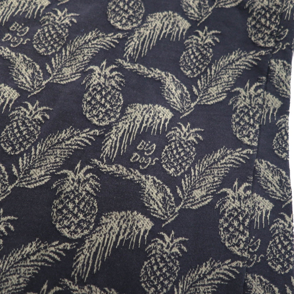 Polo vintage anni '90 BIG DOGS Anni '90 Polo XL nera fantasia ananas botanica taglia grande