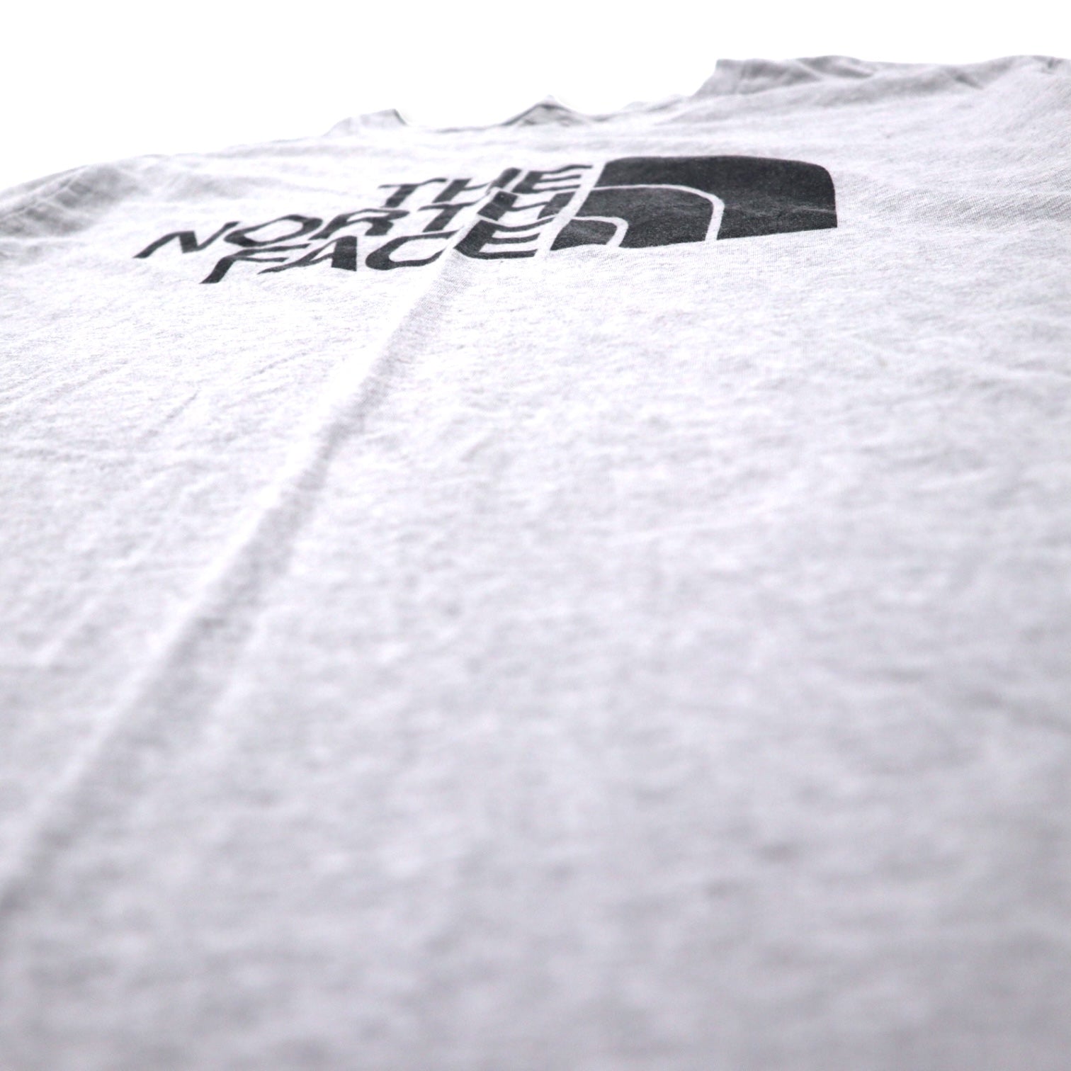 T-shirt THE NORTH FACE con stampa logo XL grigia in cotone, taglia USA, prodotta a El Salvador
