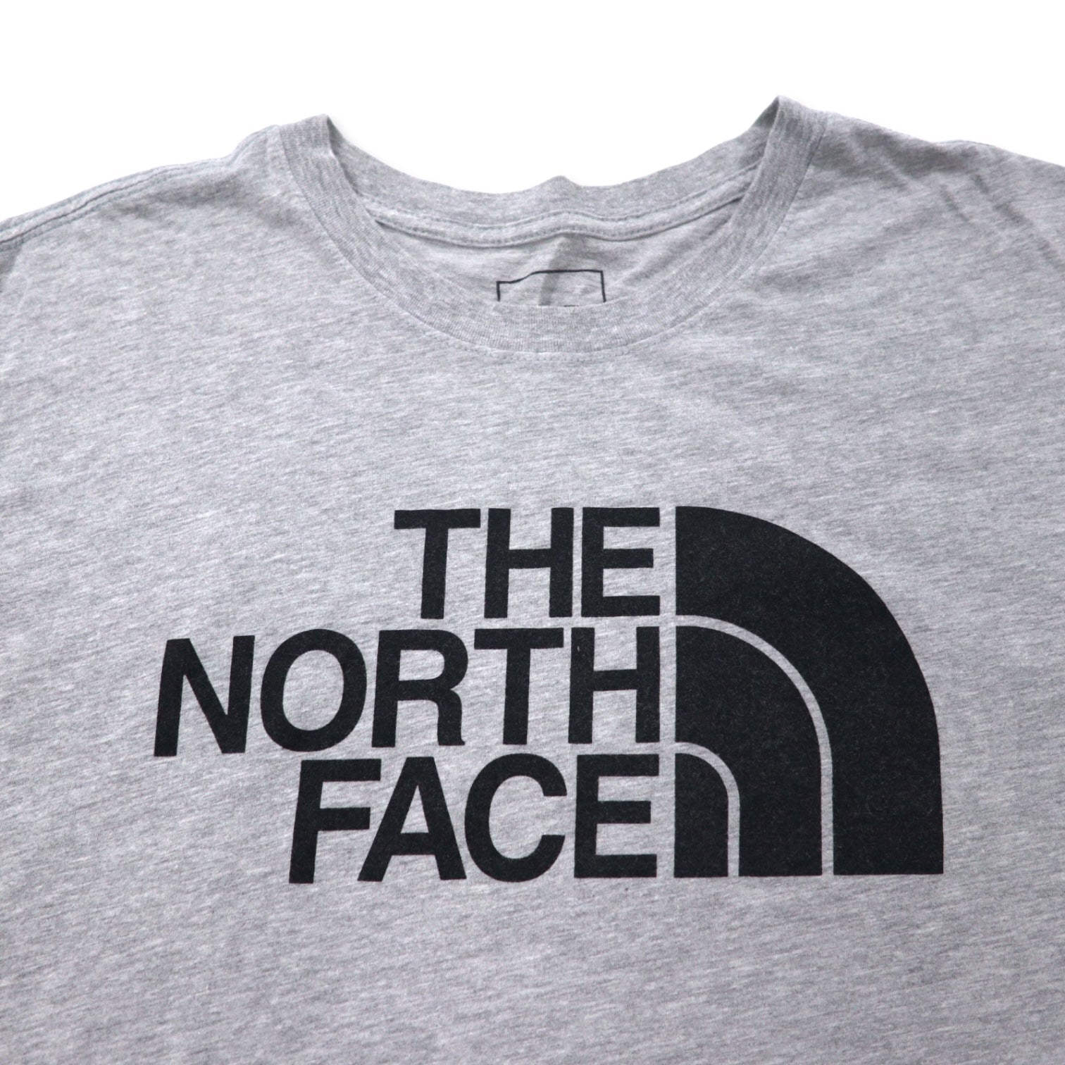 T-shirt THE NORTH FACE con stampa logo XL grigia in cotone, taglia USA, prodotta a El Salvador