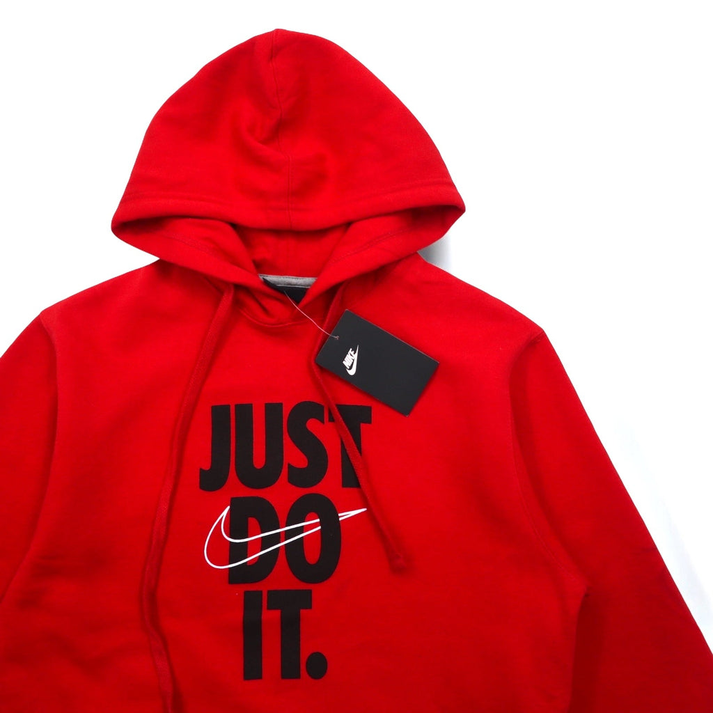 NIKE Felpa con cappuccio pullover S rossa Just Do It Hoodie 928717-657 Prodotto in Pakistan Nuovo con etichette