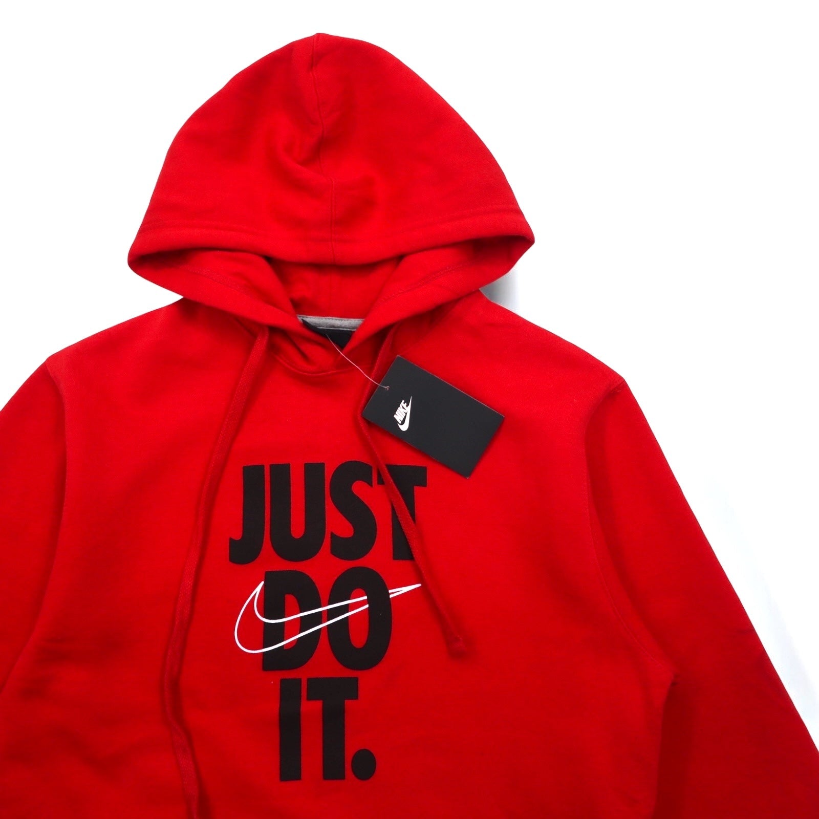 NIKE Felpa con cappuccio pullover S rossa Just Do It Hoodie 928717-657 Prodotto in Pakistan Nuovo con etichette