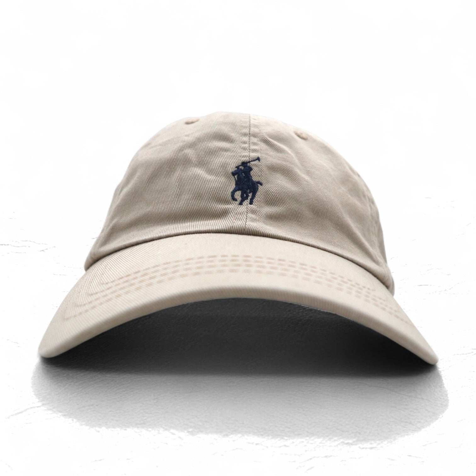 POLO RALPH LAUREN cappellino 6 pannelli TAGLIA UNICA cintura beige cotone ricamo pony piccolo
