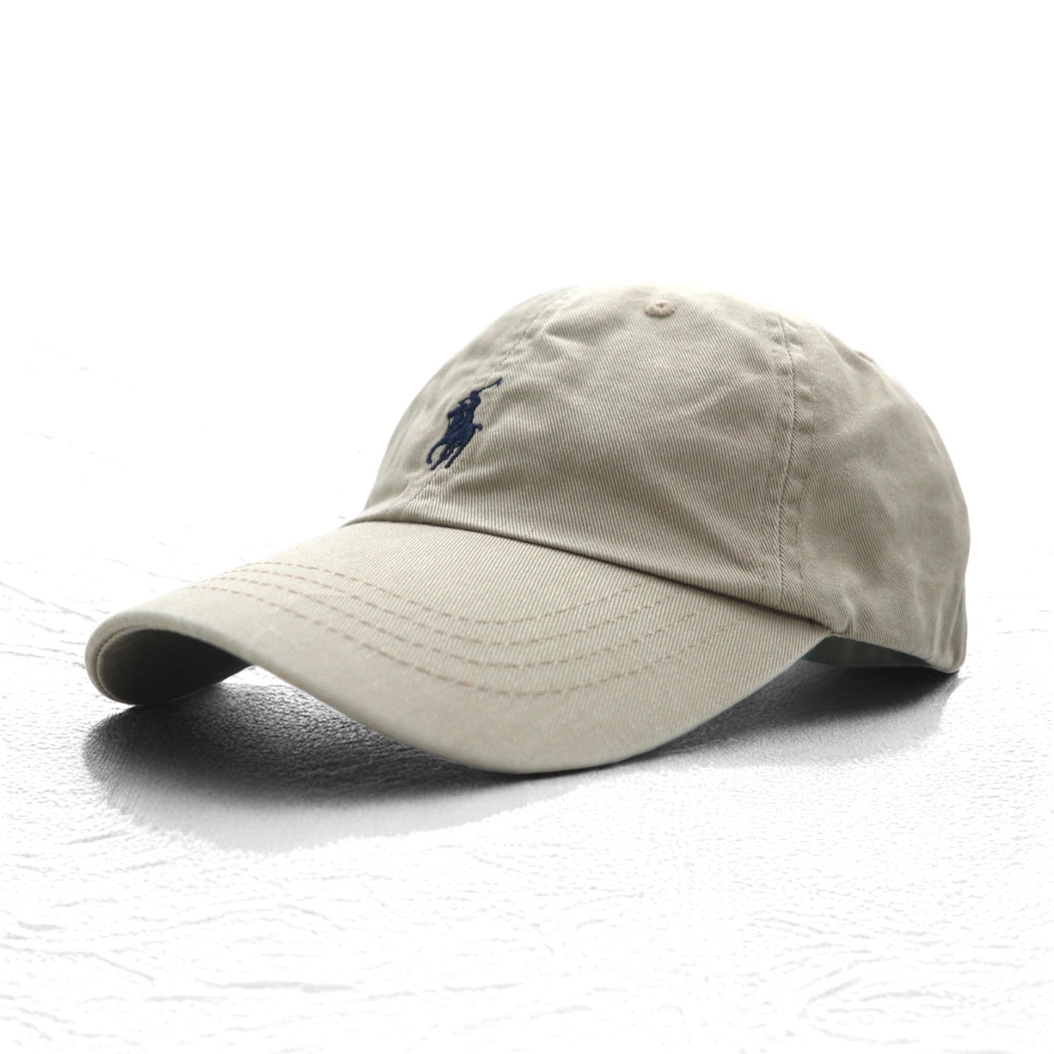 POLO RALPH LAUREN cappellino 6 pannelli TAGLIA UNICA cintura beige cotone ricamo pony piccolo