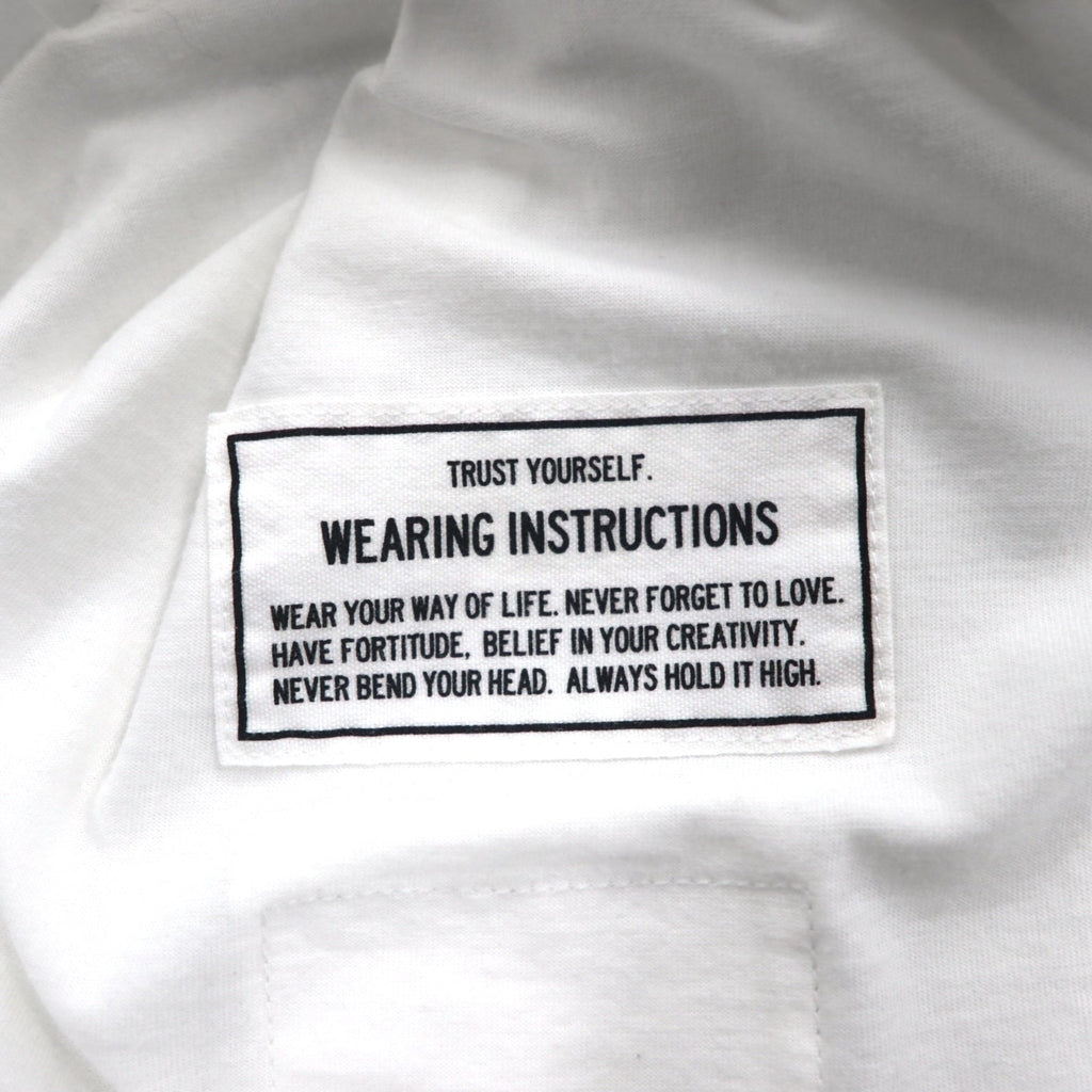 MAISON MIHARA YASUHIRO T-shirt con taschino e stampa Foods - Stampa patatine L Bianco GONGON Prodotto in Giappone