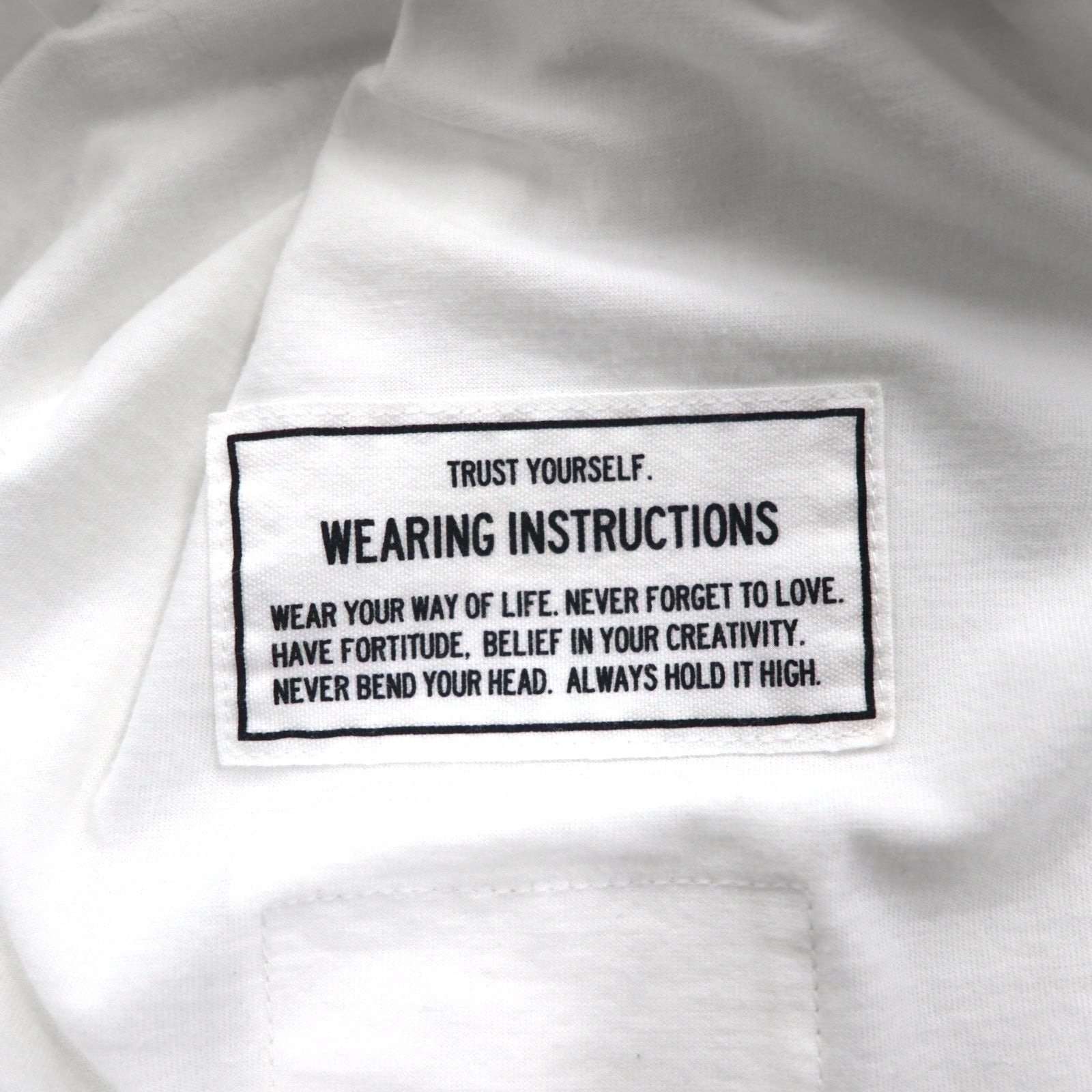 MAISON MIHARA YASUHIRO T-shirt con taschino e stampa Foods - Stampa patatine L Bianco GONGON Prodotto in Giappone