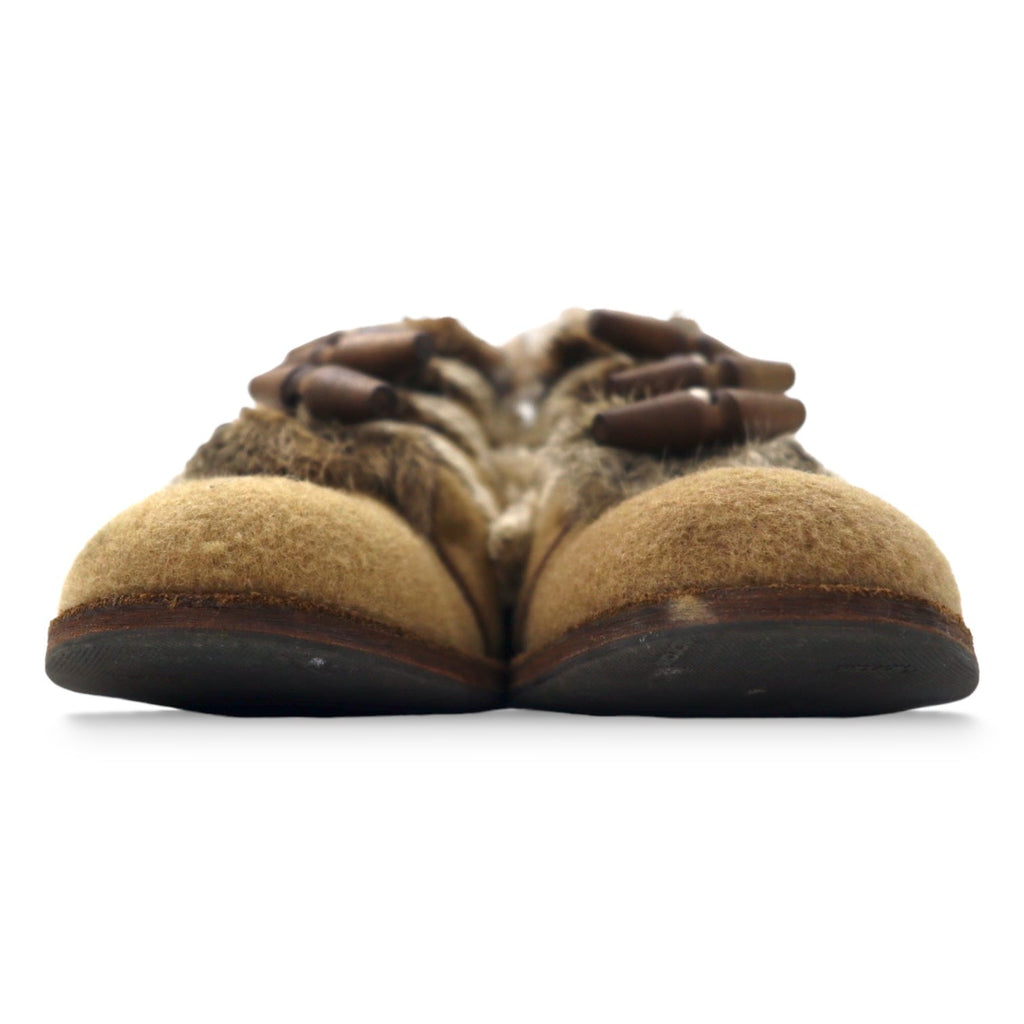 hender scheme scarpe eleganti 5 ( 27 - 27.5cm ) cammello duffle pelliccia di coniglio 11a-at-002