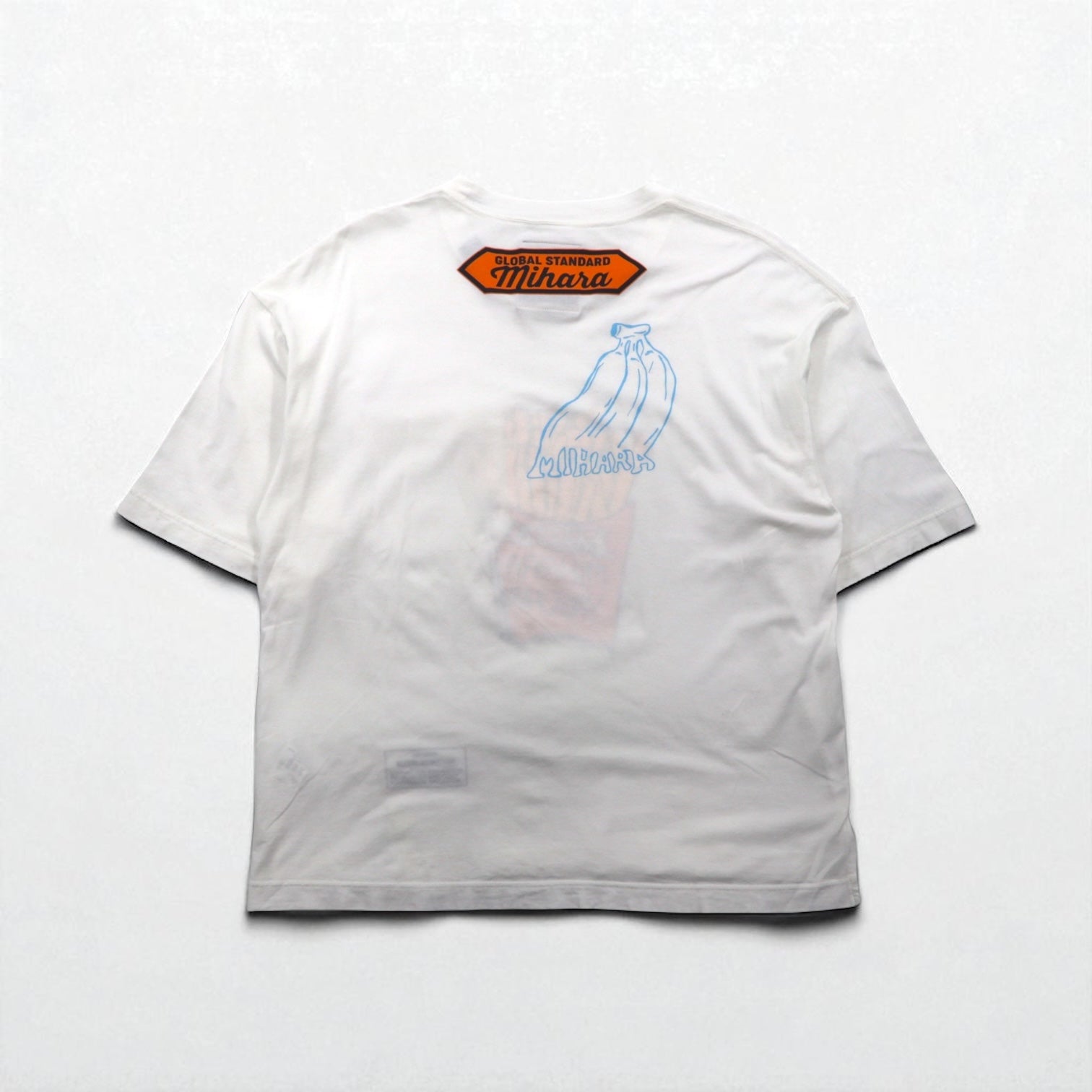 MAISON MIHARA YASUHIRO T-shirt con taschino e stampa Foods - Stampa patatine L Bianco GONGON Prodotto in Giappone