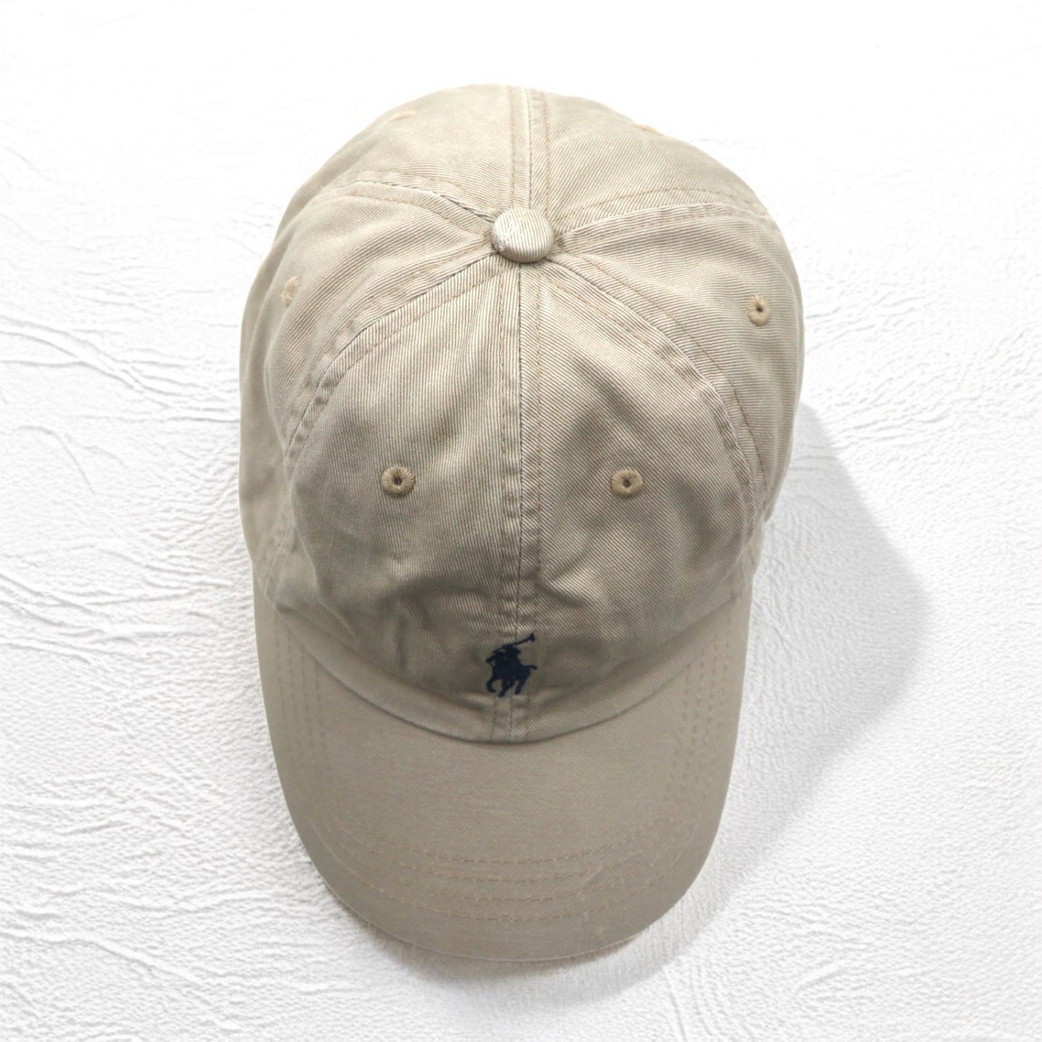 POLO RALPH LAUREN cappellino 6 pannelli TAGLIA UNICA cintura beige cotone ricamo pony piccolo