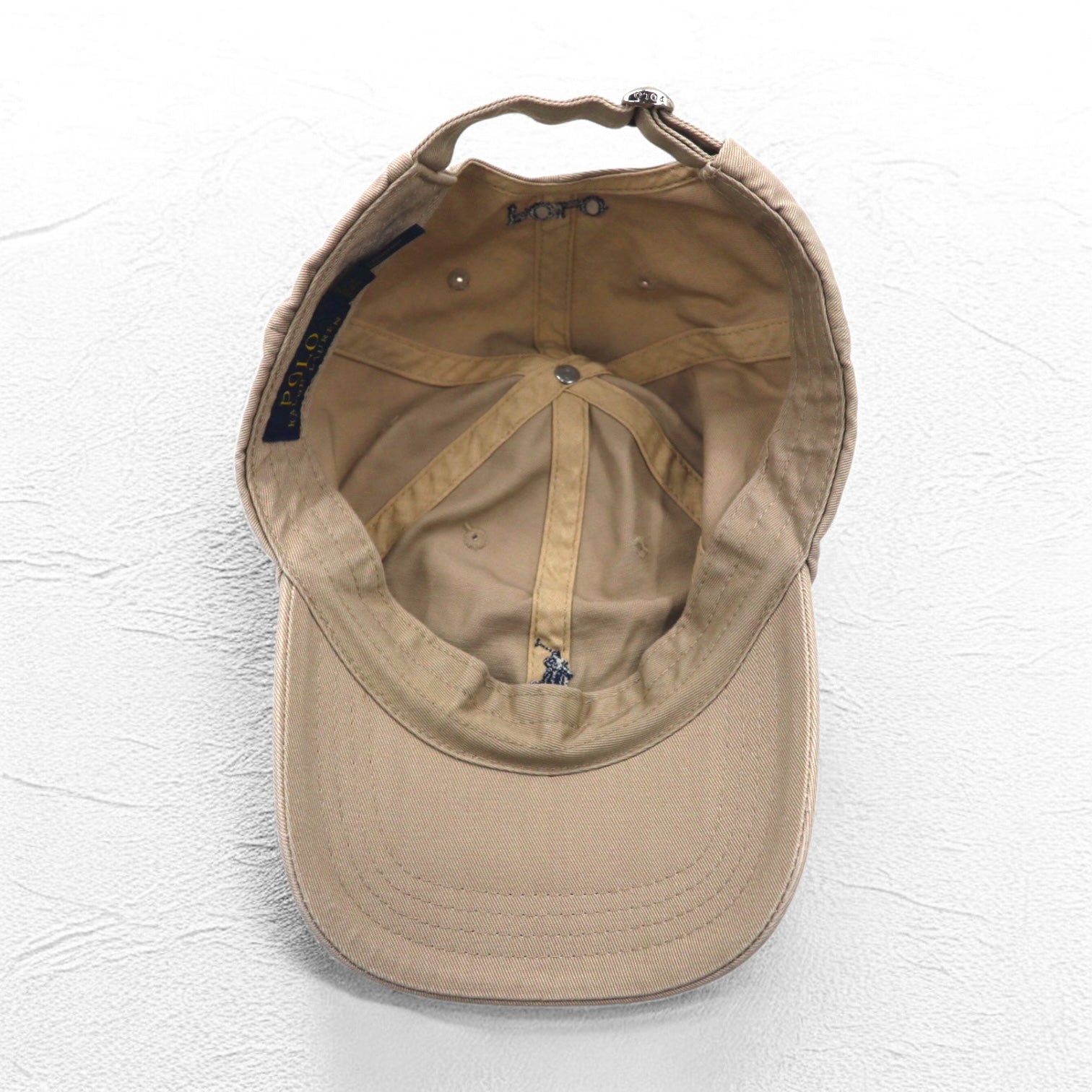 POLO RALPH LAUREN cappellino 6 pannelli TAGLIA UNICA cintura beige cotone ricamo pony piccolo