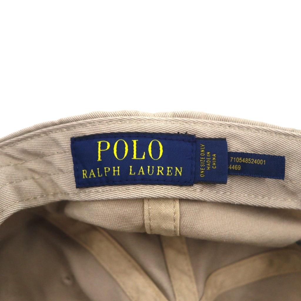 POLO RALPH LAUREN cappellino 6 pannelli TAGLIA UNICA cintura beige cotone ricamo pony piccolo