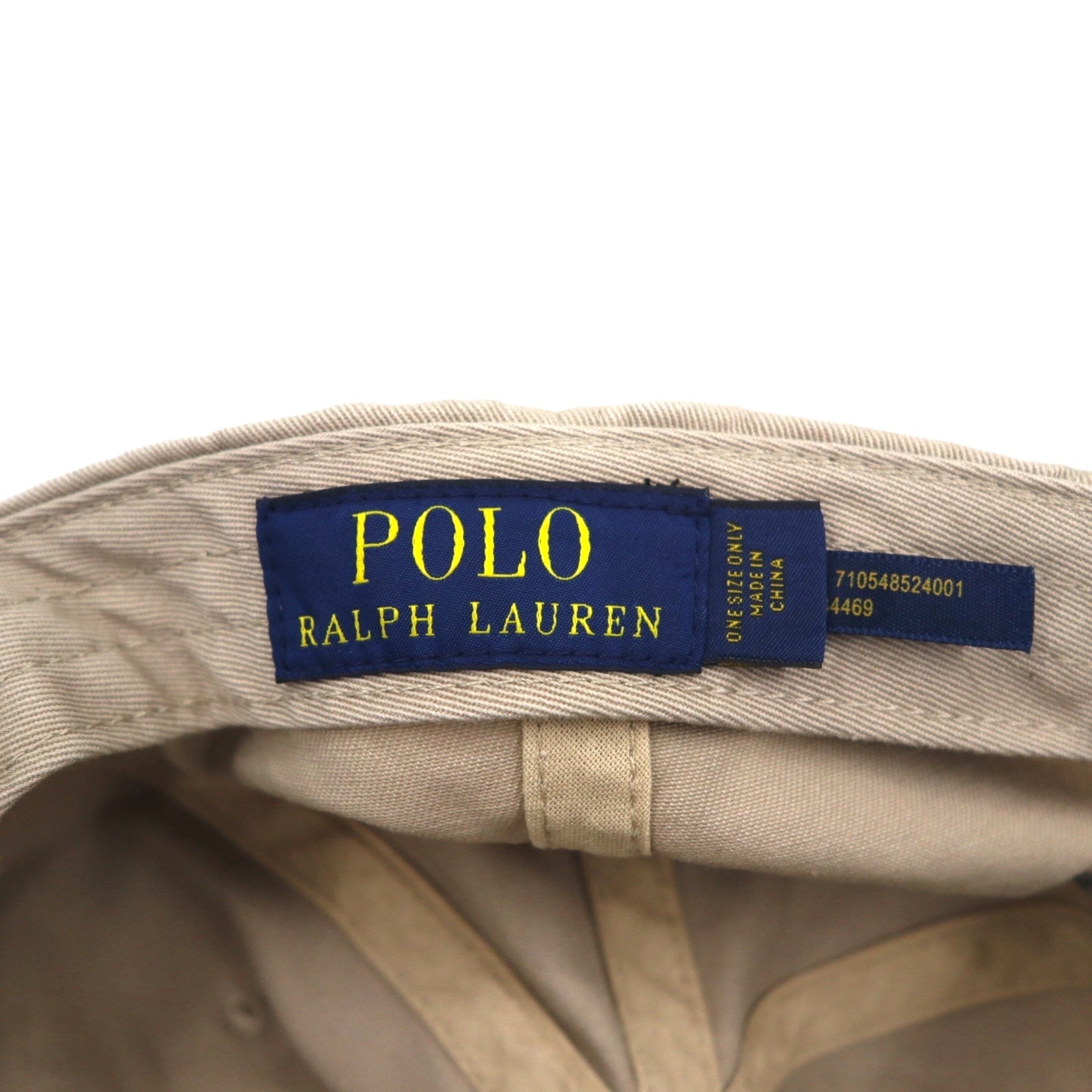 POLO RALPH LAUREN cappellino 6 pannelli TAGLIA UNICA cintura beige cotone ricamo pony piccolo