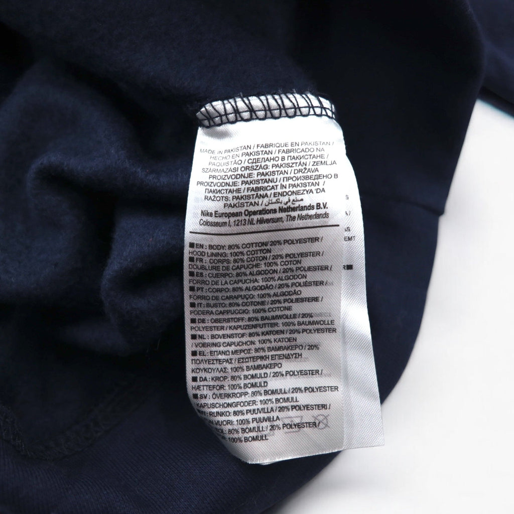 NIKE felpa con cappuccio pullover M blu navy JUST DO IT HOODIE 928717-451 Prodotto in Pakistan Articolo nuovo
