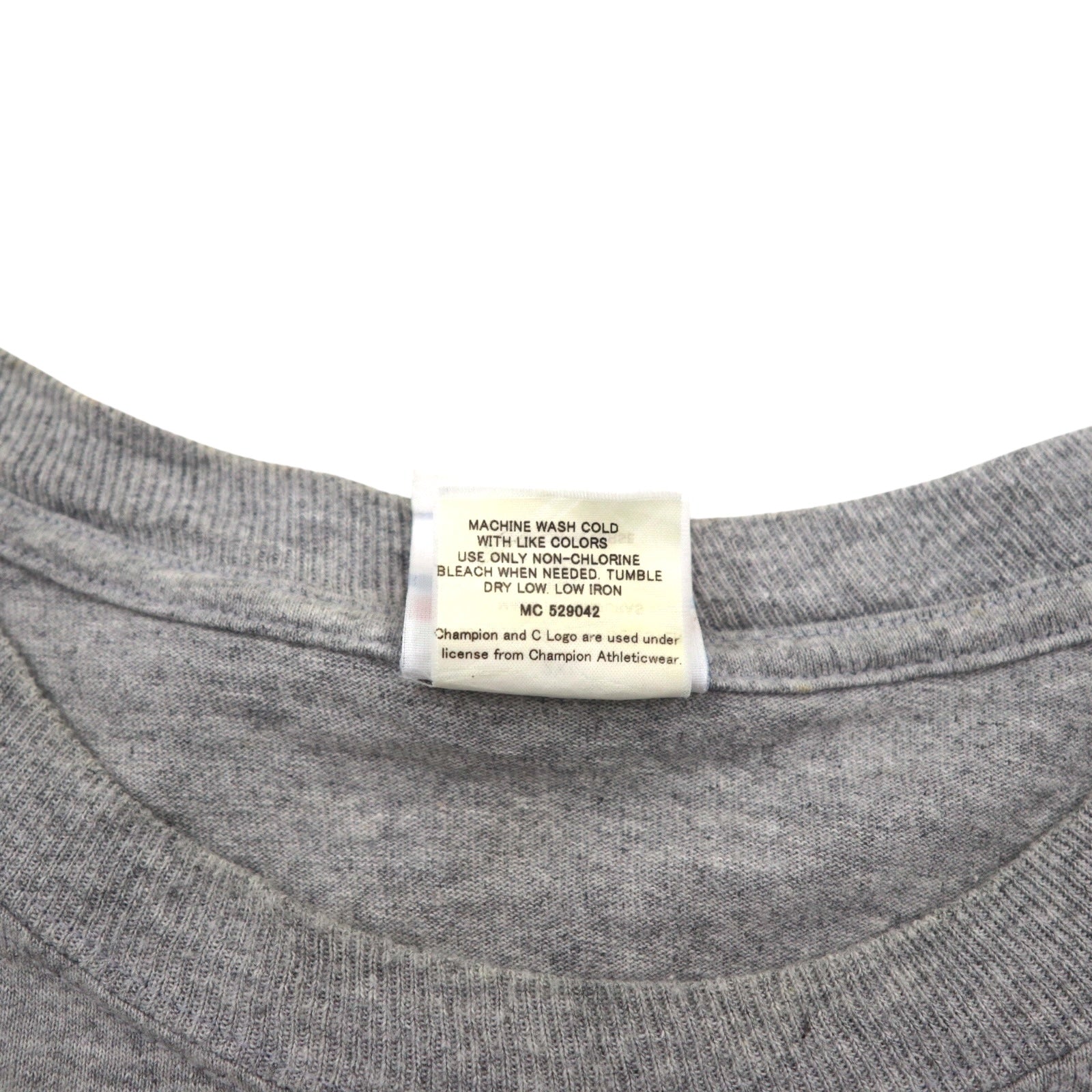Champion anni 2000 T-shirt stampa college 2XL grigio SEU logo ad arco taglia oversize made in Honduras