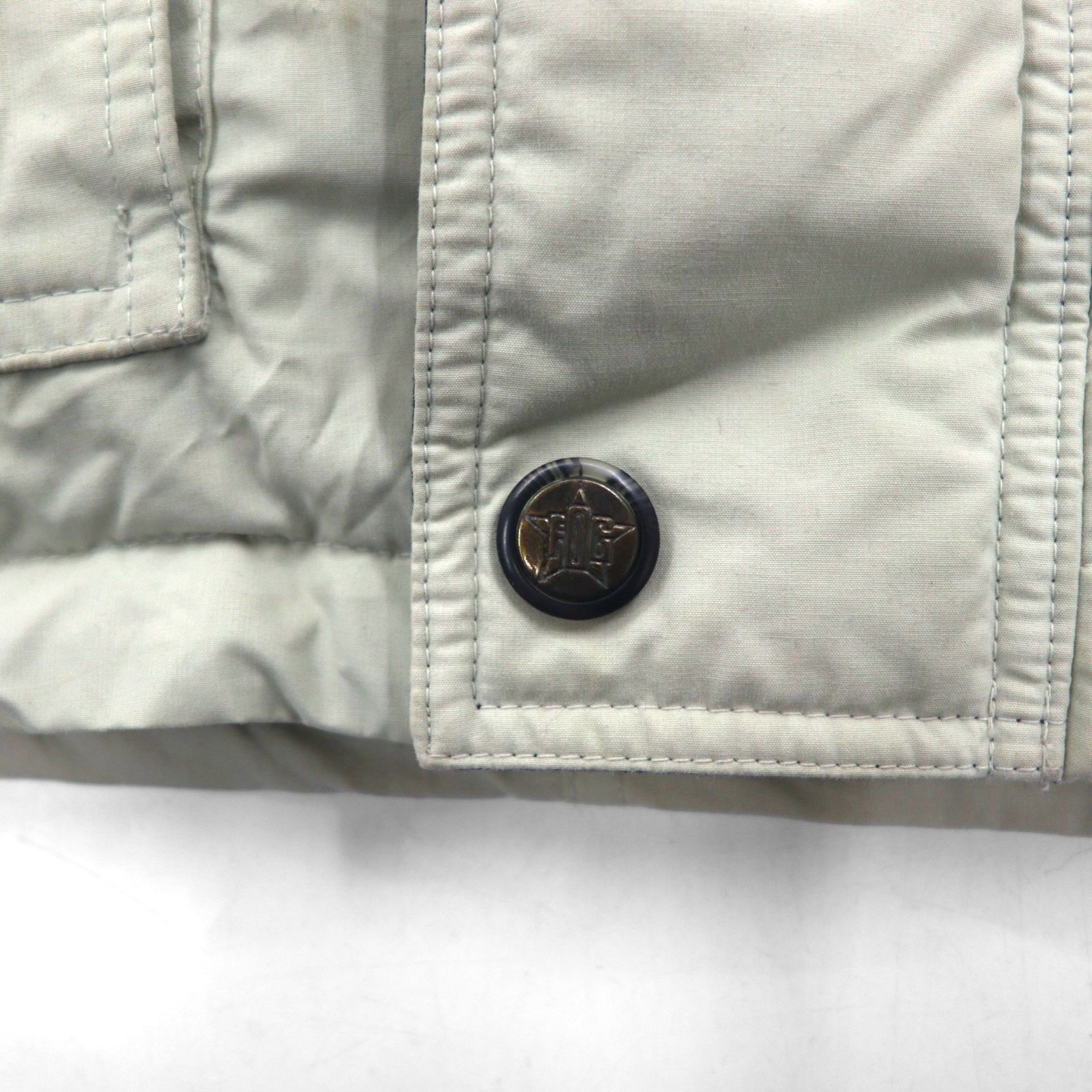 LONDON FOG 90年代 65/35クロス スタンドカラー ダウンジャケット 2XL ベージュ ドローコード