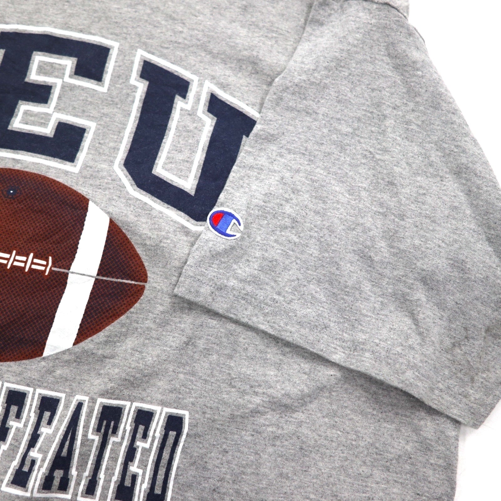Champion anni 2000 T-shirt stampa college 2XL grigio SEU logo ad arco taglia oversize made in Honduras
