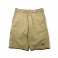 Dickies リラックスフィット RELAXED FIT T/Cツイル ショート ワークパンツ ハーフパンツ L ベージュ WR640 メキシコ製