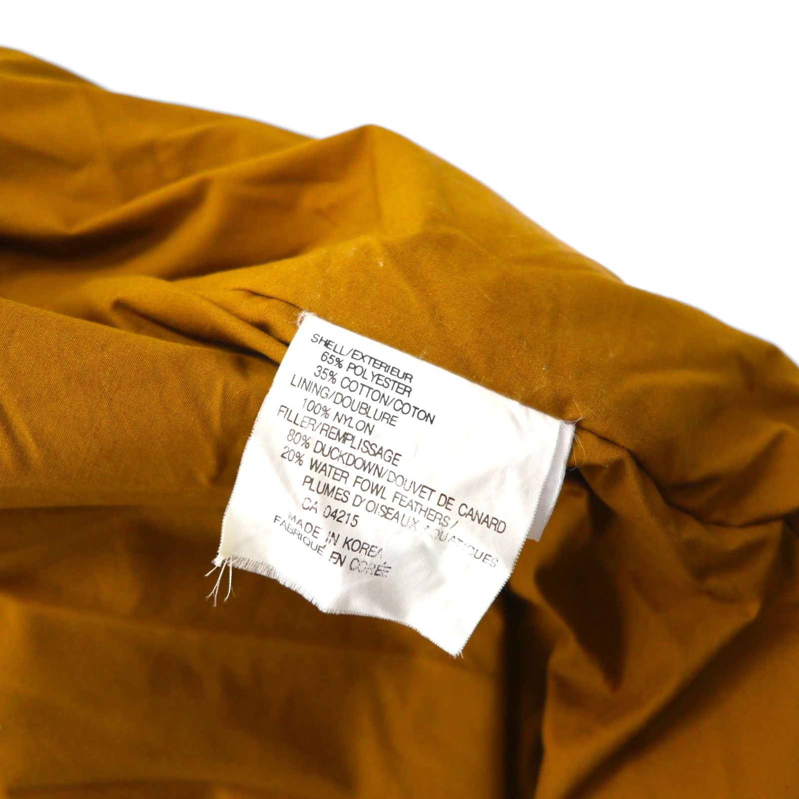 LONDON FOG 90年代 65/35クロス スタンドカラー ダウンジャケット 2XL ベージュ ドローコード
