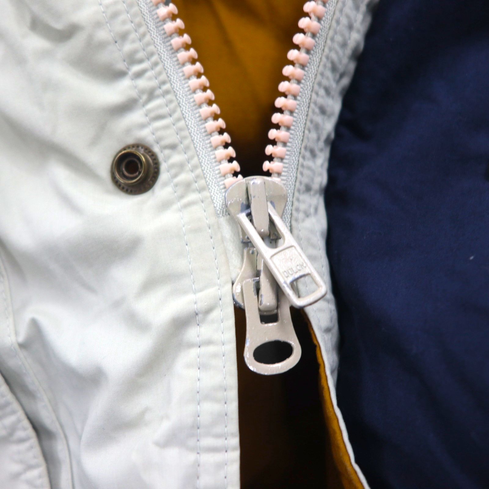 LONDON FOG 90年代 65/35クロス スタンドカラー ダウンジャケット 2XL ベージュ ドローコード