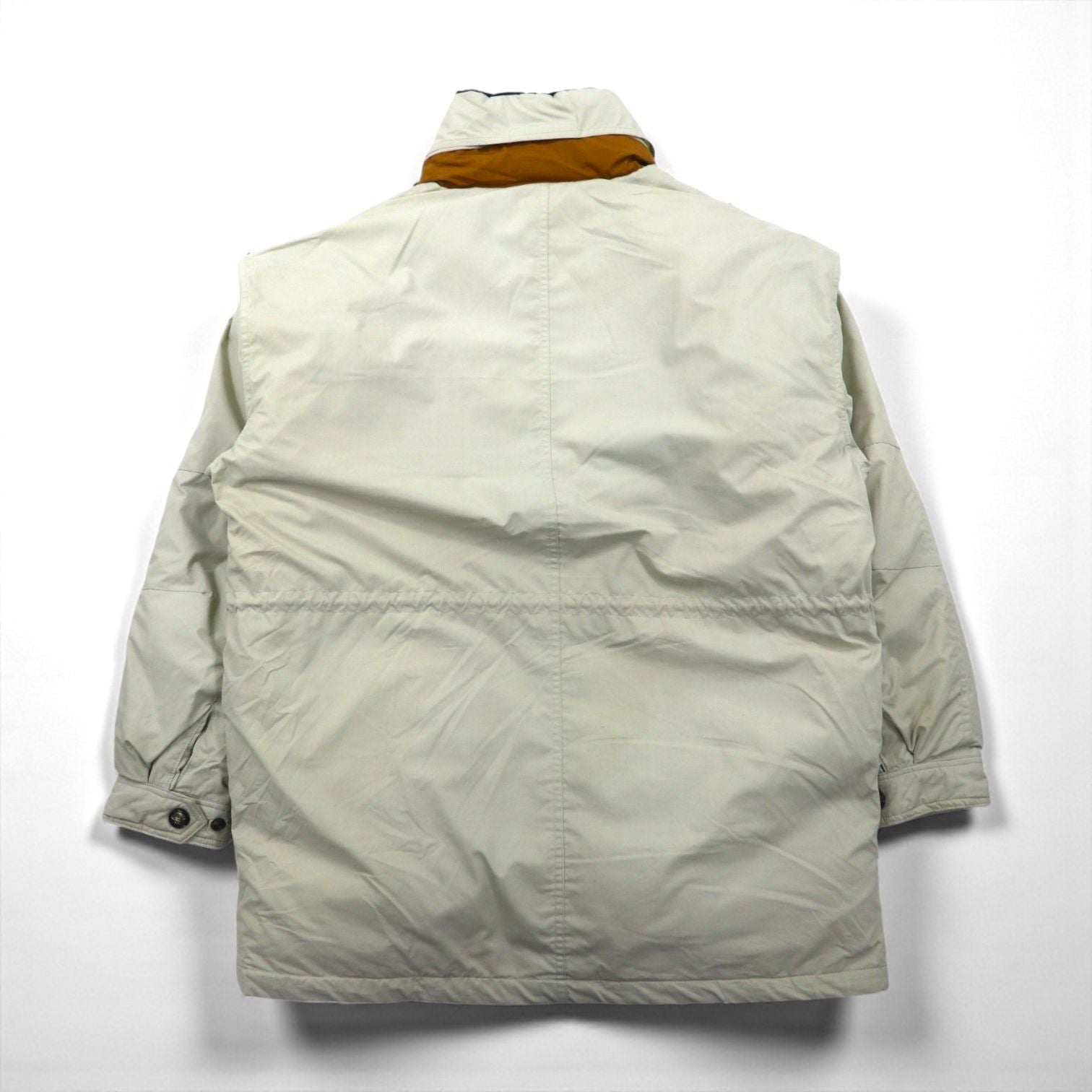 LONDON FOG 90年代 65/35クロス スタンドカラー ダウンジャケット 2XL ベージュ ドローコード