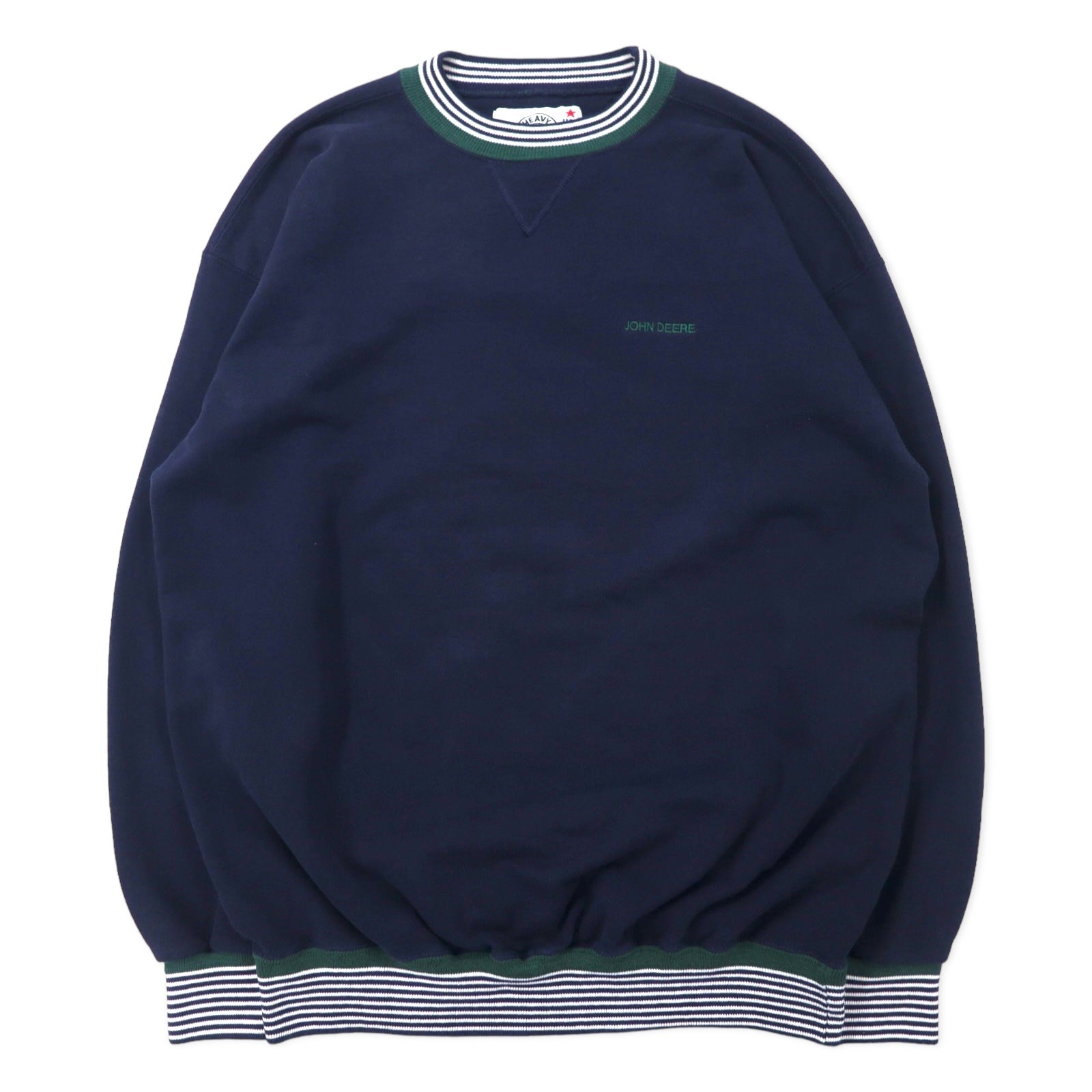 Felpa K-Products USA anni '90 HEAVY WEIGHT con bordo a costine, taglia XL, blu navy, cotone
