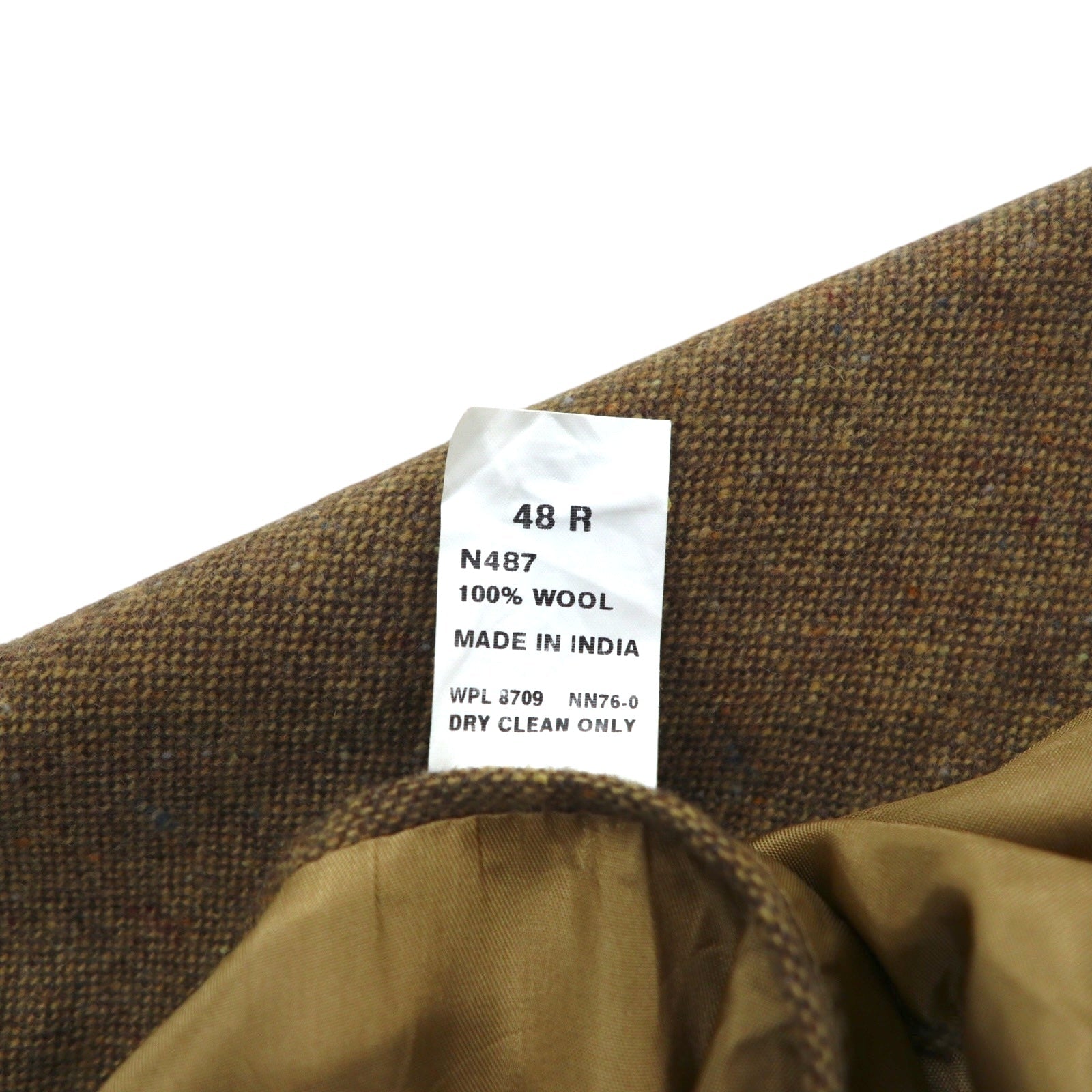 NAUTICA Giacca Blazer Monopetto in Tweed 2 Bottoni Made in India L Beige Lana