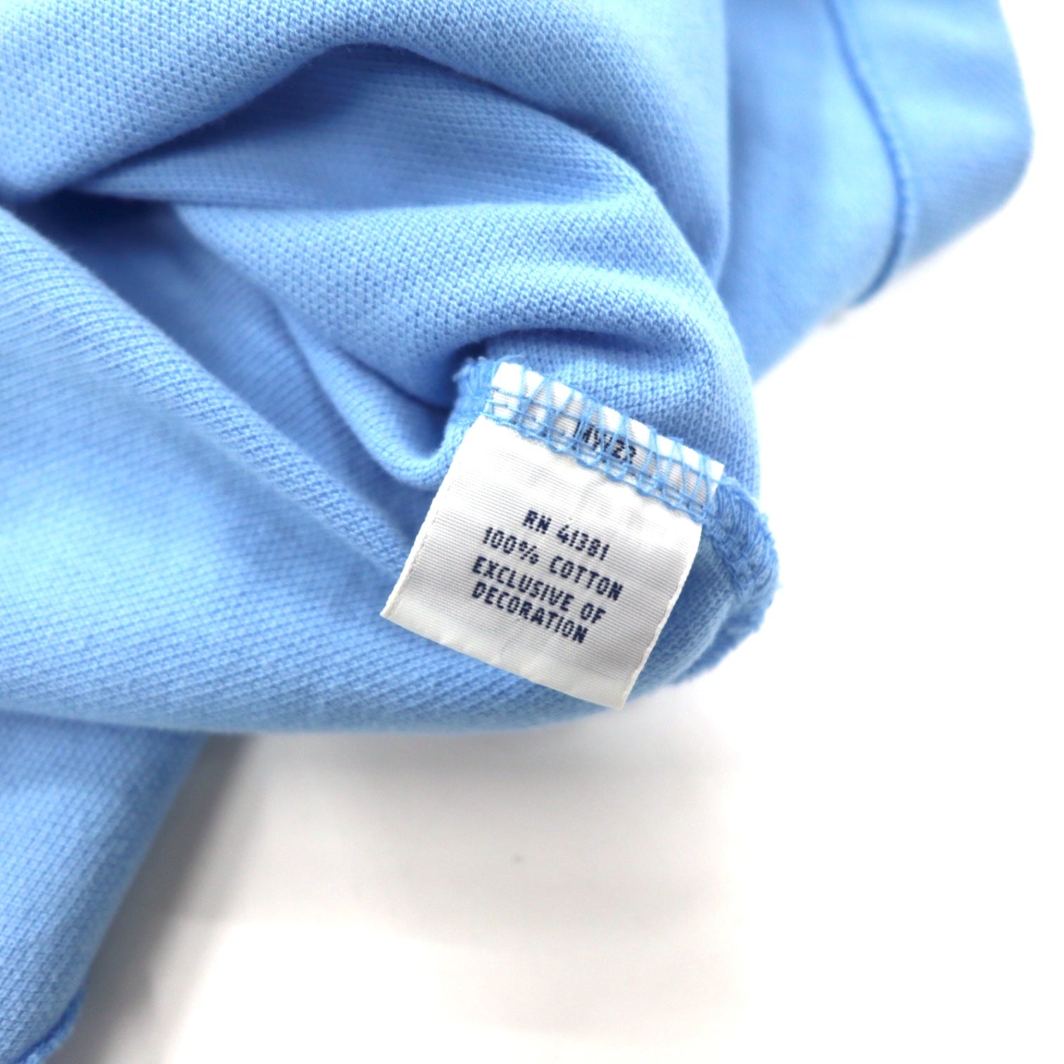 POLO RALPH LAUREN Polo XXL blu in cotone piqué con ricamo piccolo pony, taglia grande, prodotto in Sri Lanka
