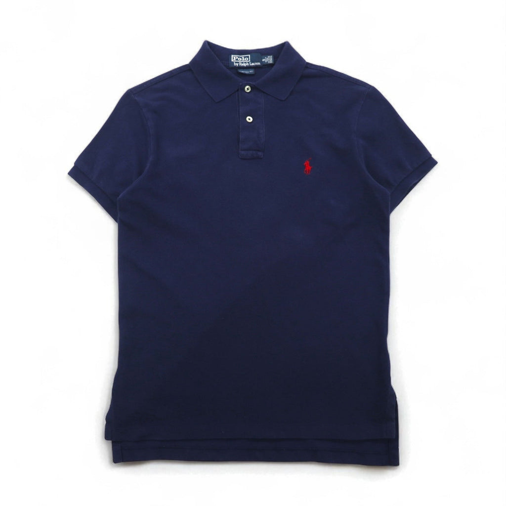 Polo by Ralph Lauren 90年代 ポロシャツ S ネイビー コットン 鹿の子 スモールポニー刺繍