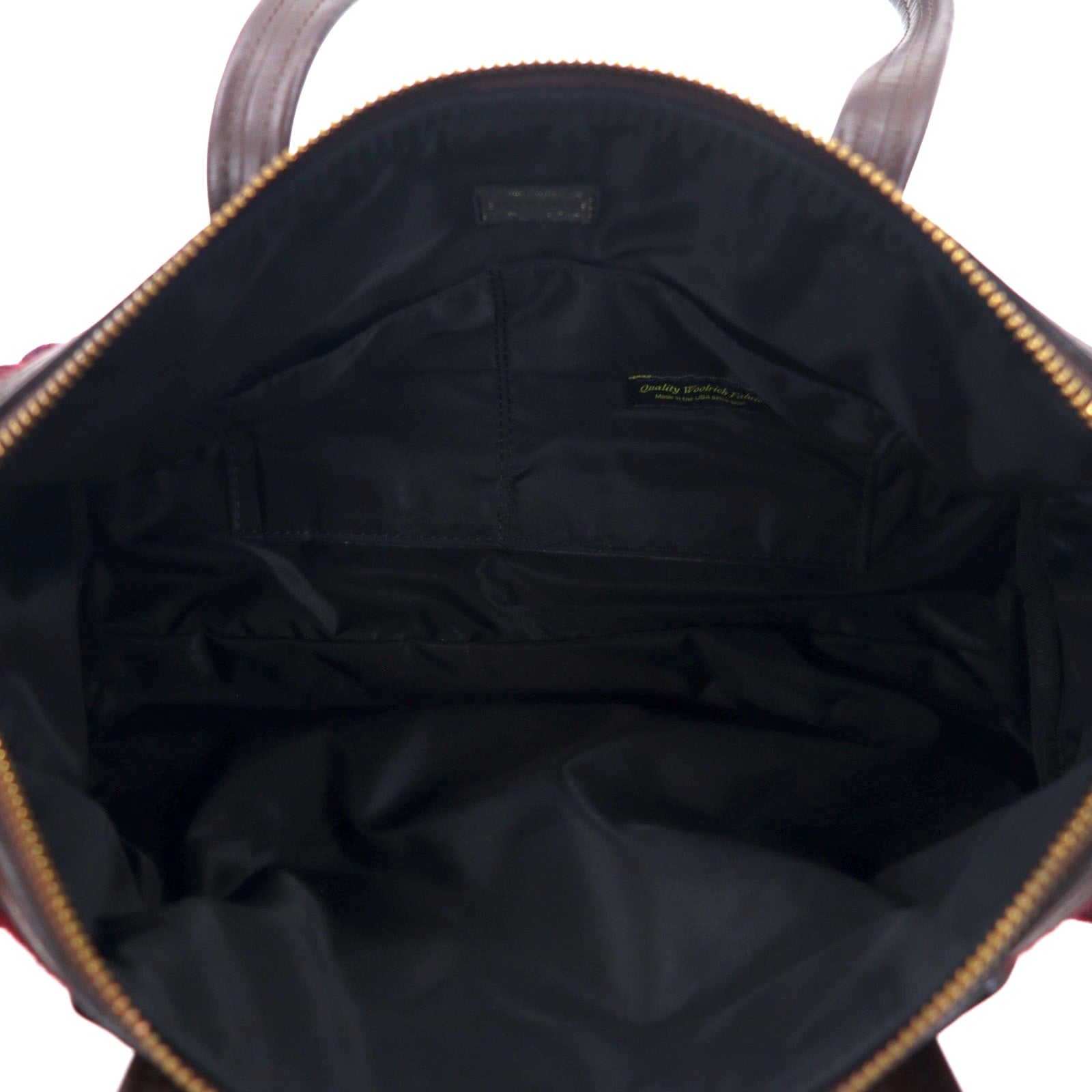 PORTER GIRL × WOOLRICH Borsa a mano mini Boston CABIN in lana e pelle rossa a quadri MADE IN JAPAN