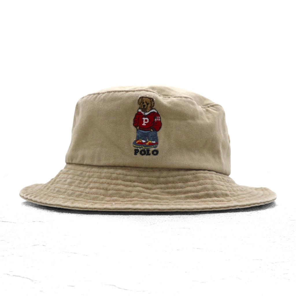 POLO RALPH LAUREN ポロベア バケットハット 59cm ベージュ コットン