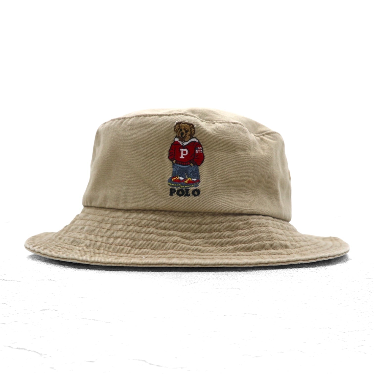 POLO RALPH LAUREN Cappello pescatore Polo Bear 59cm beige cotone