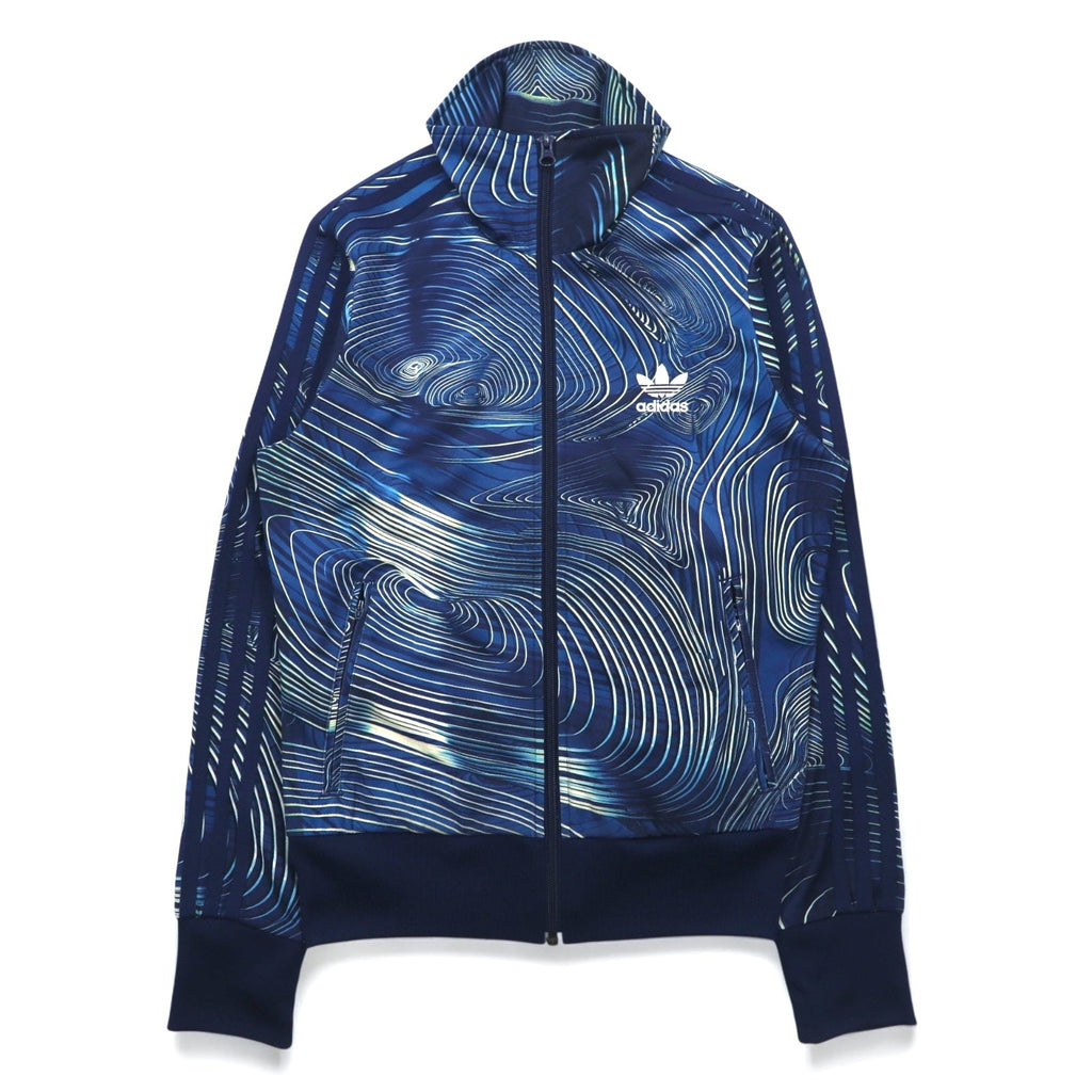 adidas originals Firebird Collo alto Track Jacket Tuta M Navy Stampa all-over Logo Trifoglio 3 strisce Blue Geology Fire Bird Track Top BQ1001