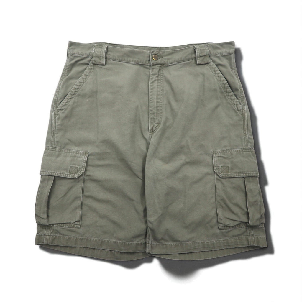 Carhartt anni 2000 Pantaloncini cargo corti in tela di cotone kaki, taglia XL, modello B164