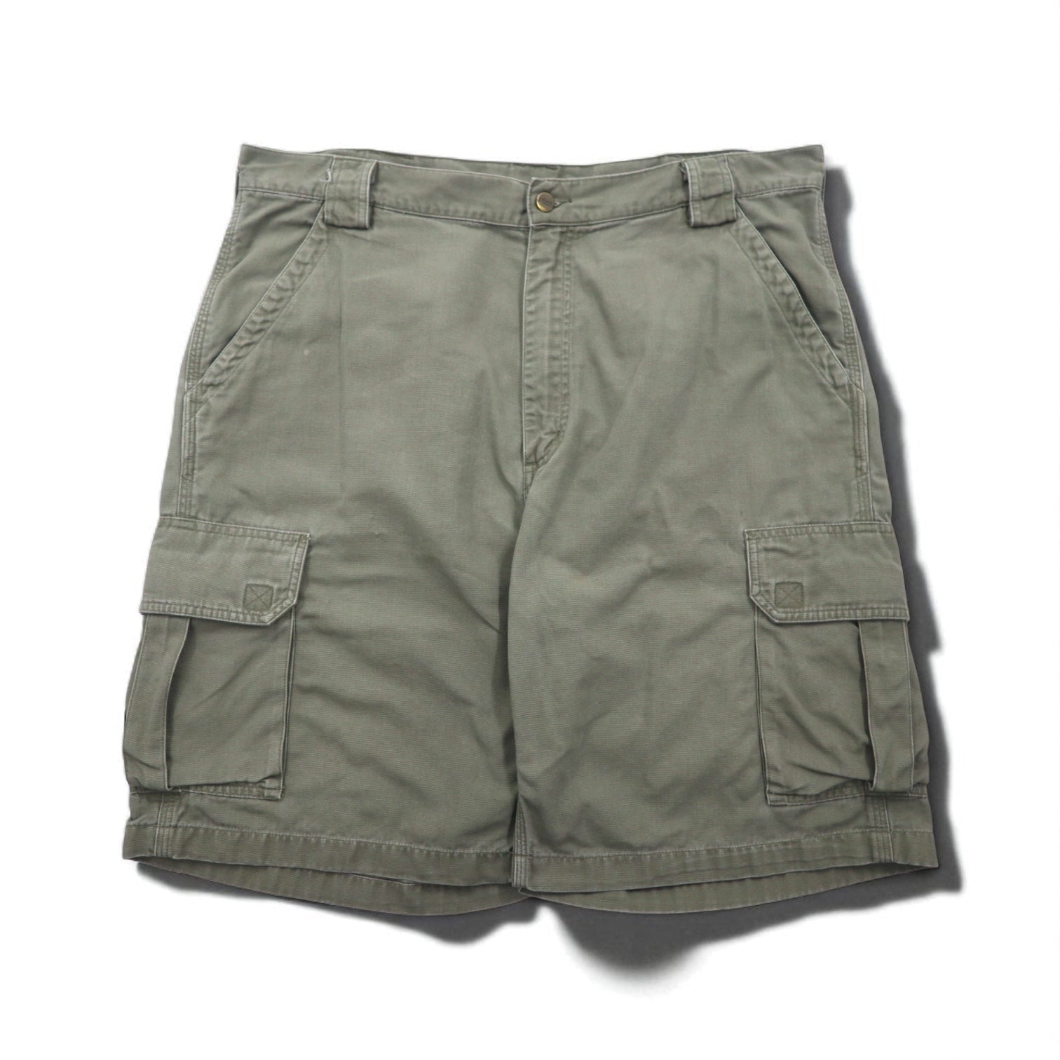 Carhartt anni 2000 Pantaloncini cargo corti in tela di cotone kaki, taglia XL, modello B164
