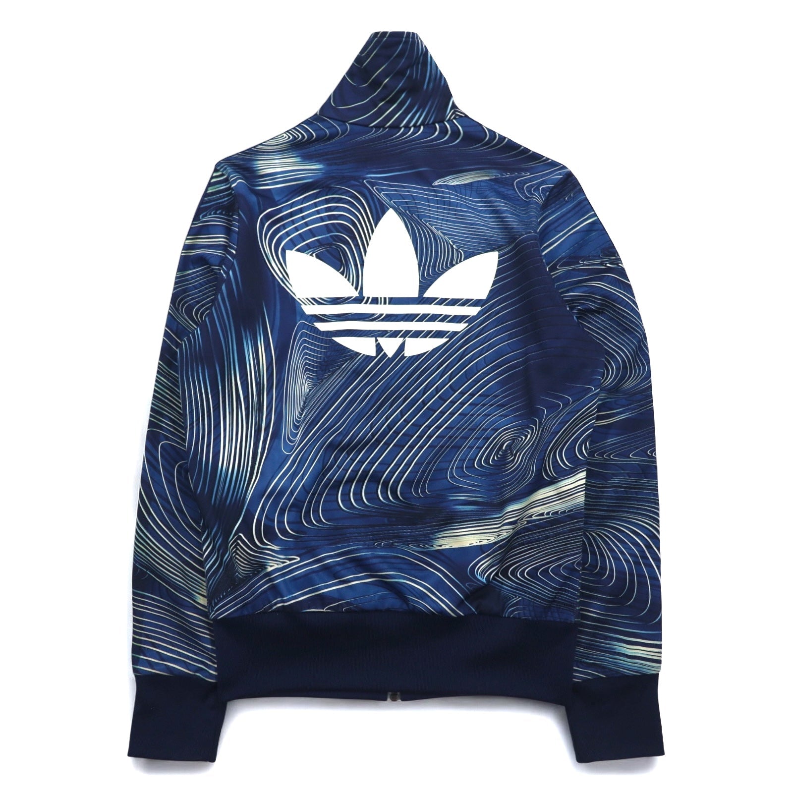 adidas originals Firebird Collo alto Track Jacket Tuta M Navy Stampa all-over Logo Trifoglio 3 strisce Blue Geology Fire Bird Track Top BQ1001