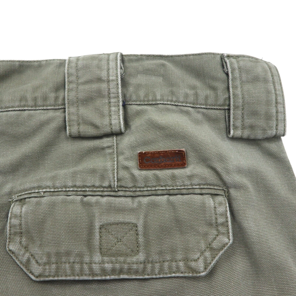 Carhartt anni 2000 Pantaloncini cargo corti in tela di cotone kaki, taglia XL, modello B164