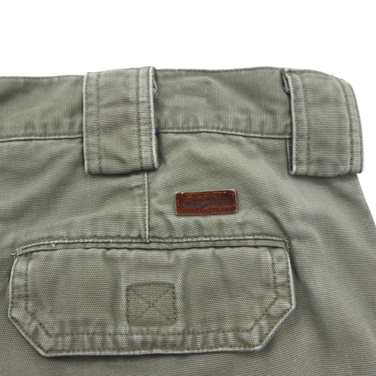Carhartt anni 2000 Pantaloncini cargo corti in tela di cotone kaki, taglia XL, modello B164