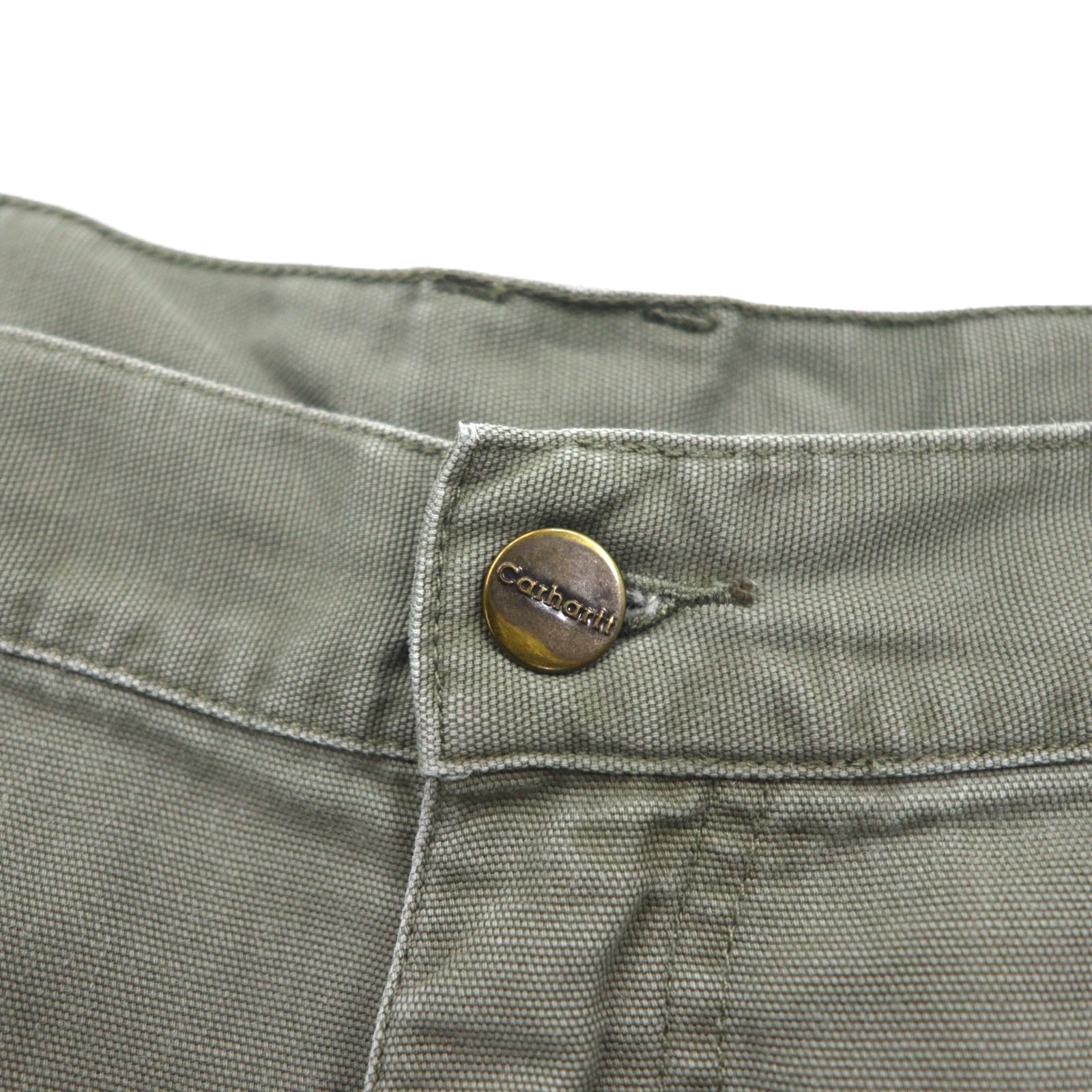 Carhartt anni 2000 Pantaloncini cargo corti in tela di cotone kaki, taglia XL, modello B164