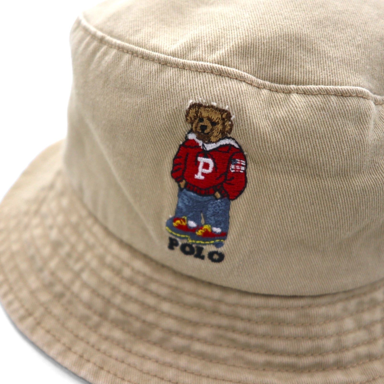 POLO RALPH LAUREN Cappello pescatore Polo Bear 59cm beige cotone