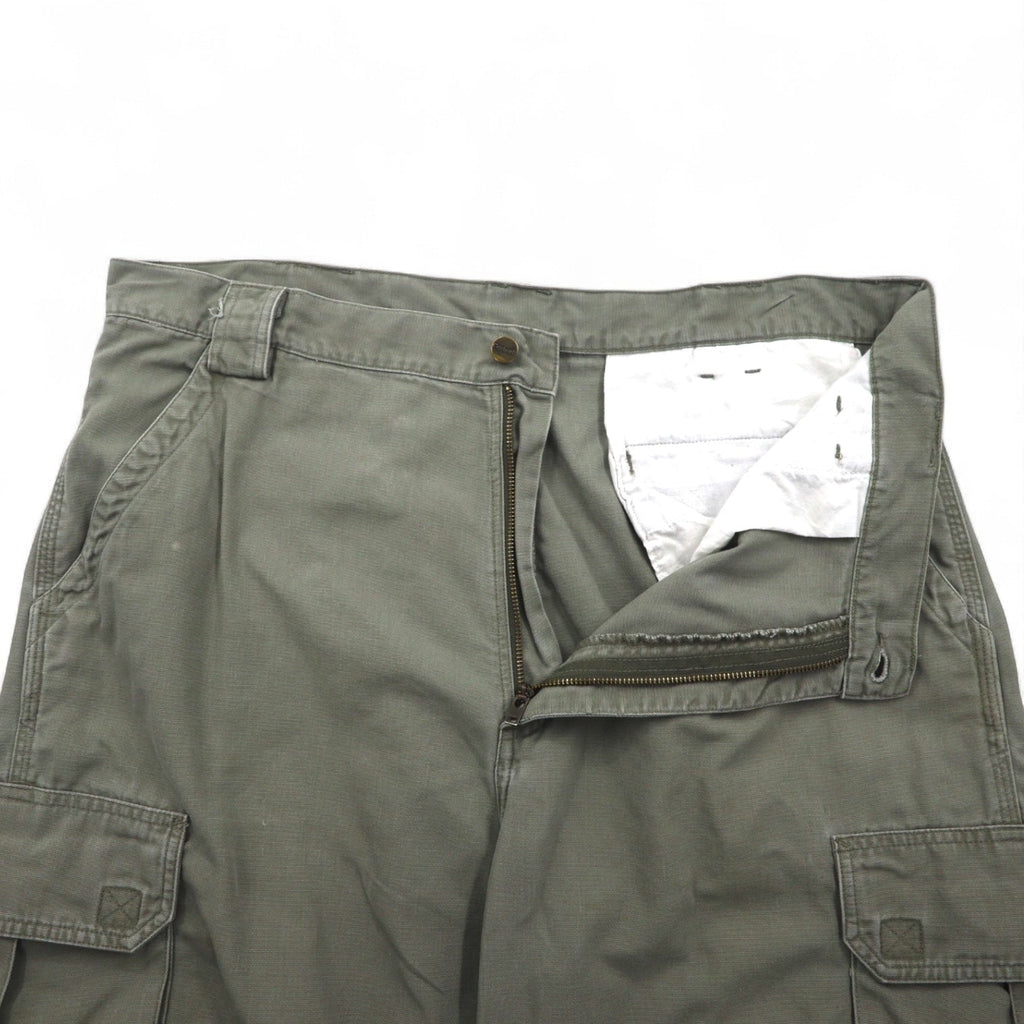 Carhartt anni 2000 Pantaloncini cargo corti in tela di cotone kaki, taglia XL, modello B164