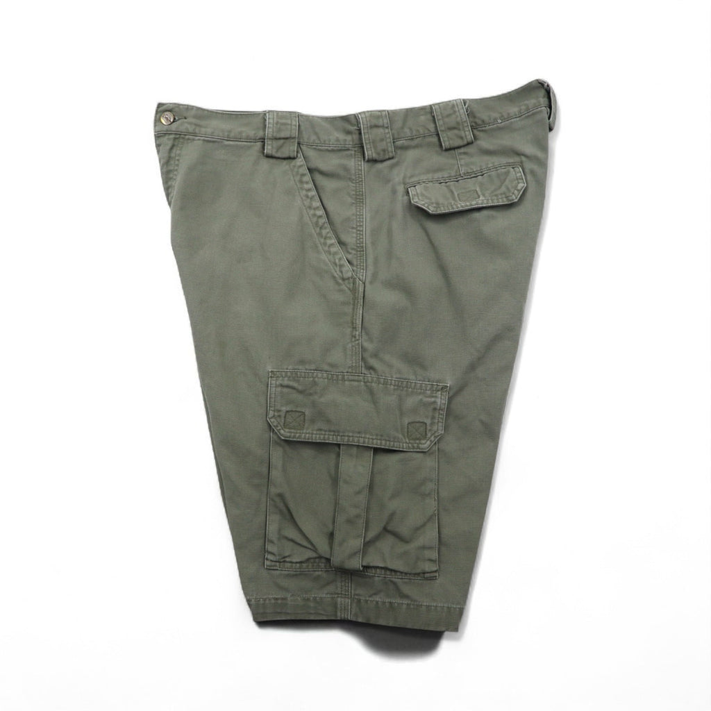 Carhartt anni 2000 Pantaloncini cargo corti in tela di cotone kaki, taglia XL, modello B164