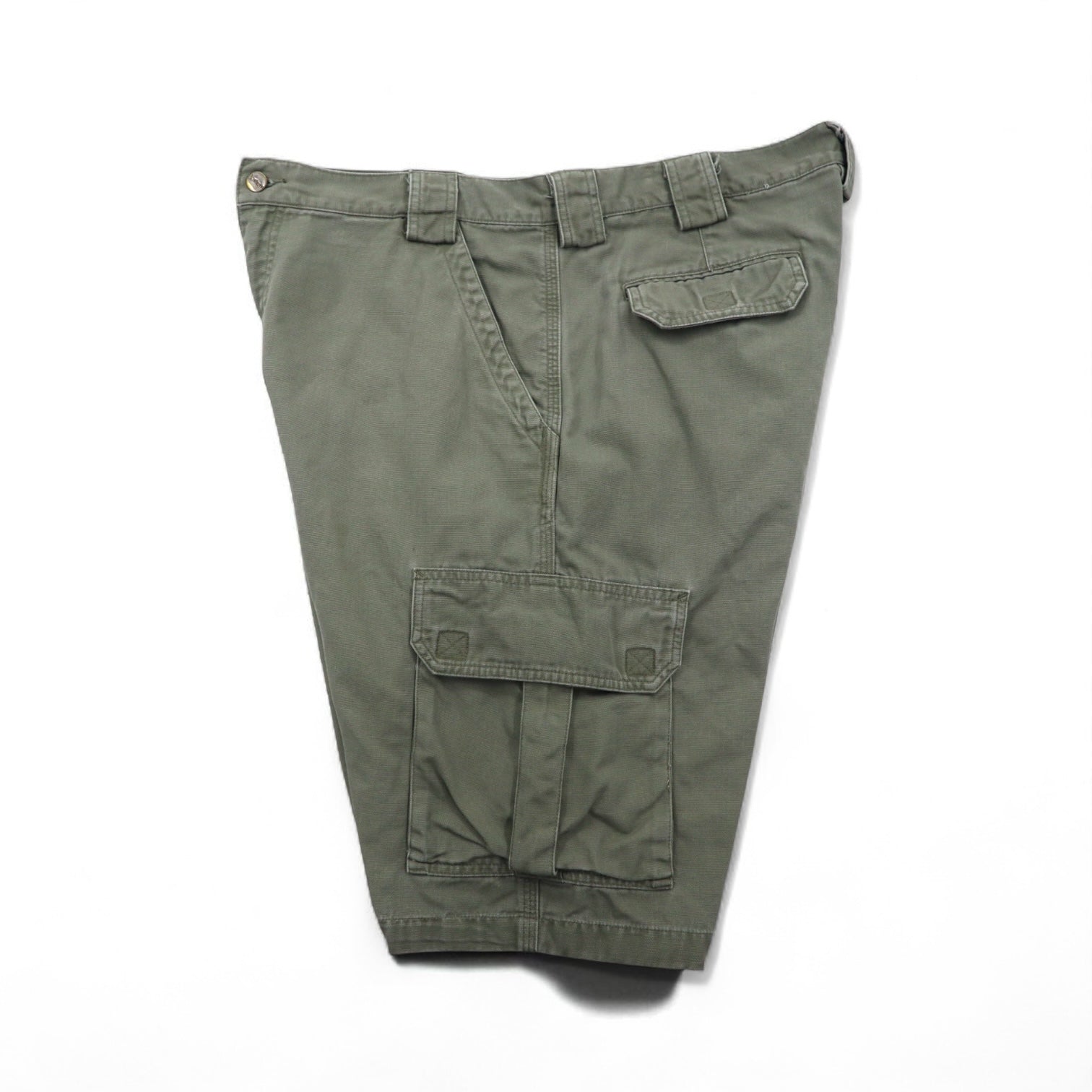 Carhartt anni 2000 Pantaloncini cargo corti in tela di cotone kaki, taglia XL, modello B164