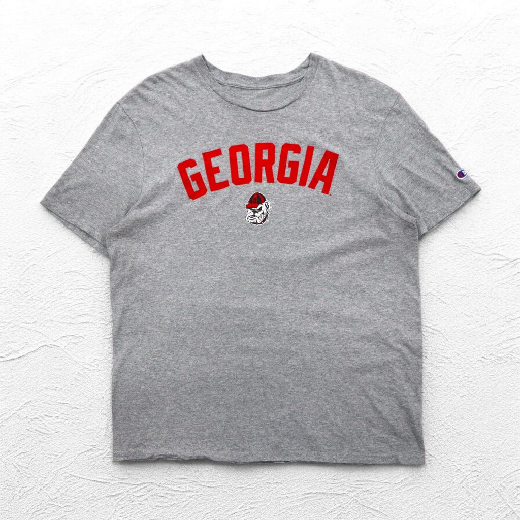 T-shirt Champion stampa college con logo ad arco 2XL grigio GEORGIA BULLDOGS Prodotto in Honduras