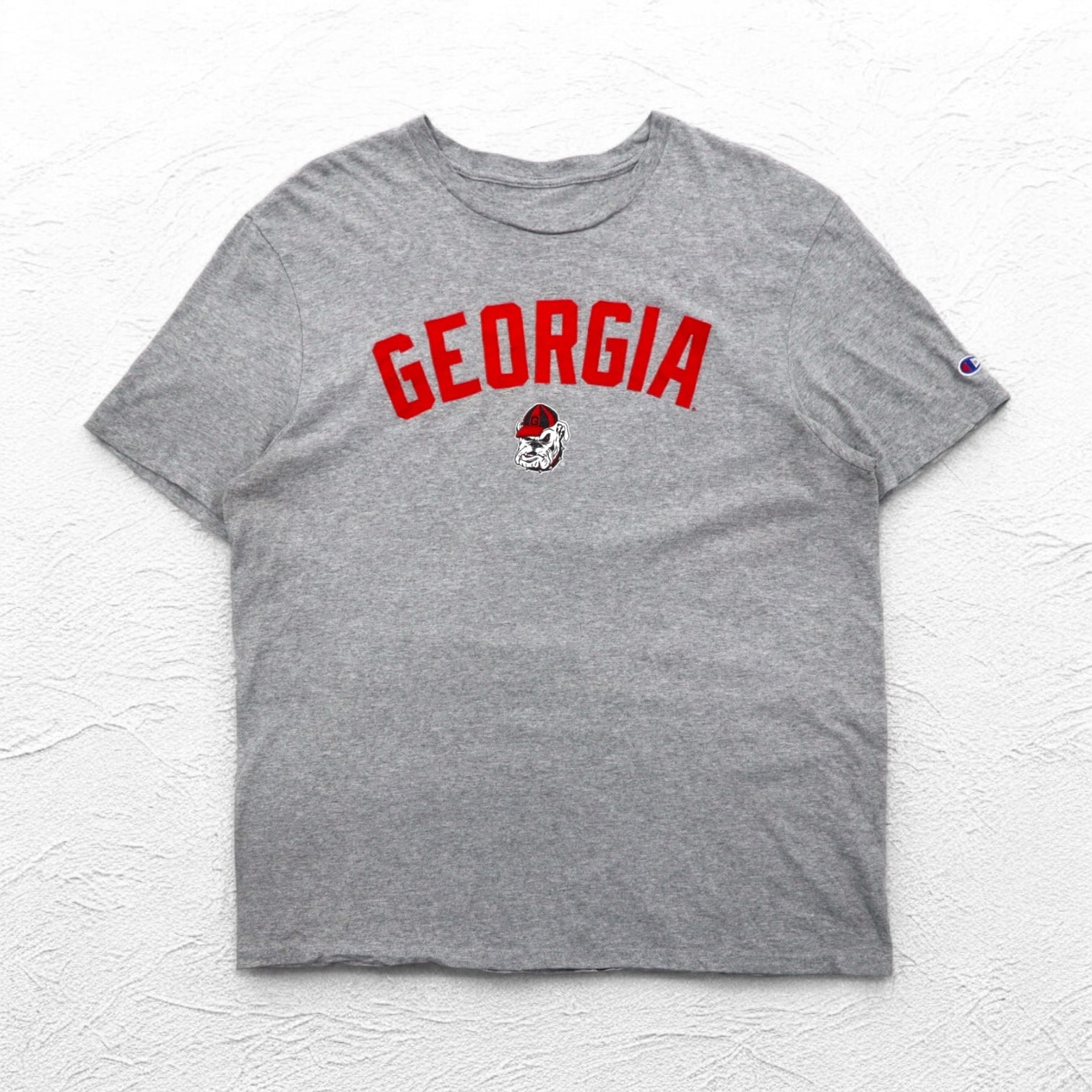 T-shirt Champion stampa college con logo ad arco 2XL grigio GEORGIA BULLDOGS Prodotto in Honduras