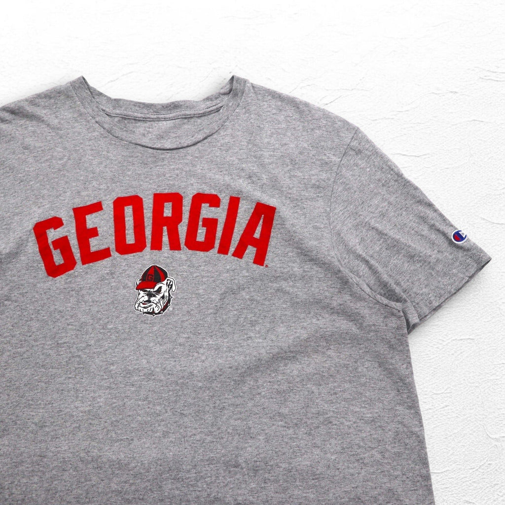 T-shirt Champion stampa college con logo ad arco 2XL grigio GEORGIA BULLDOGS Prodotto in Honduras