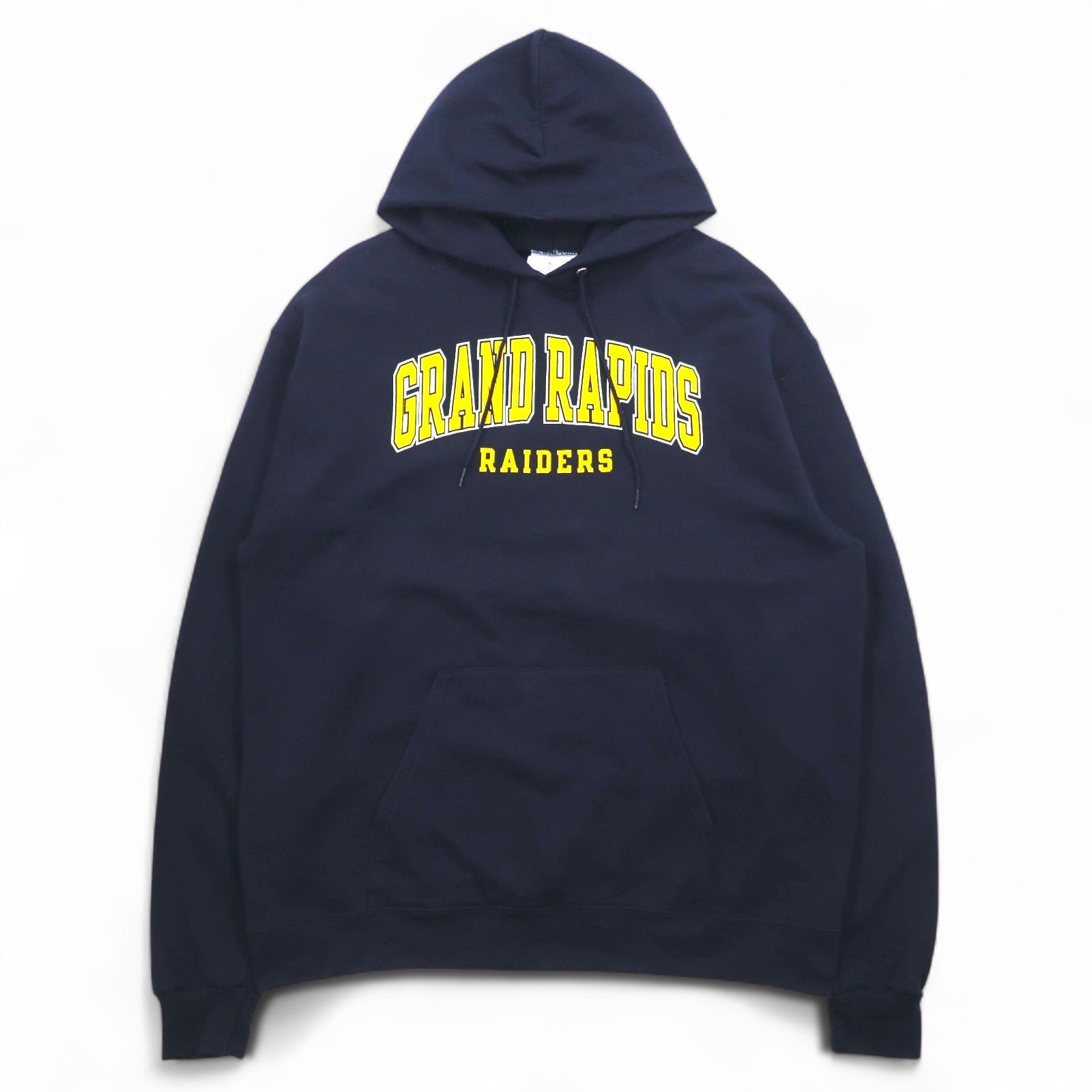 Champion felpa con cappuccio pullover 3XL blu navy taglia grande GRAND RAPIDS RAIDERS made in El Salvador