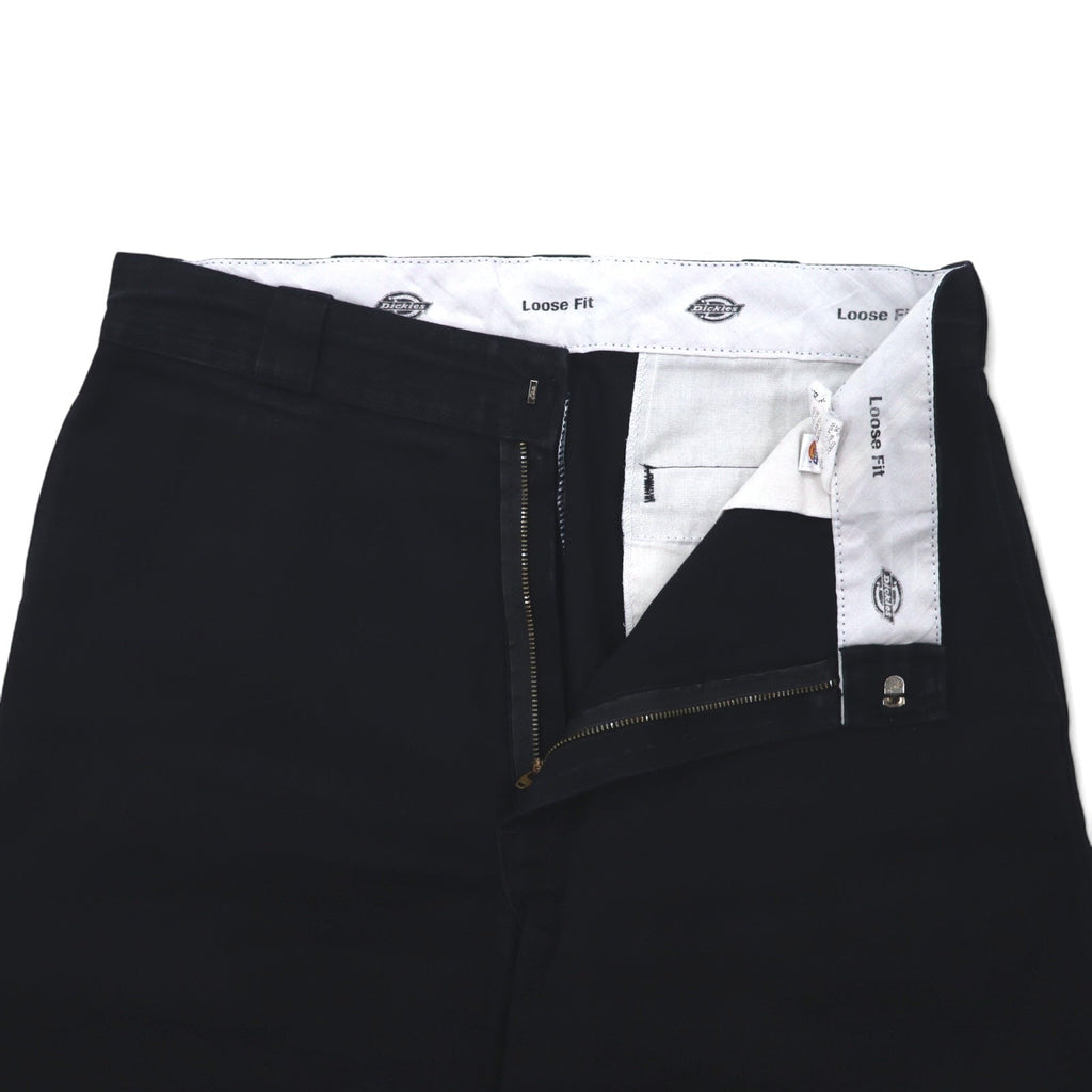 Dickies Pantaloni chino Loose Fit Double Knee, pantaloni da lavoro, 34, neri, in poliestere, LOOSE FIT