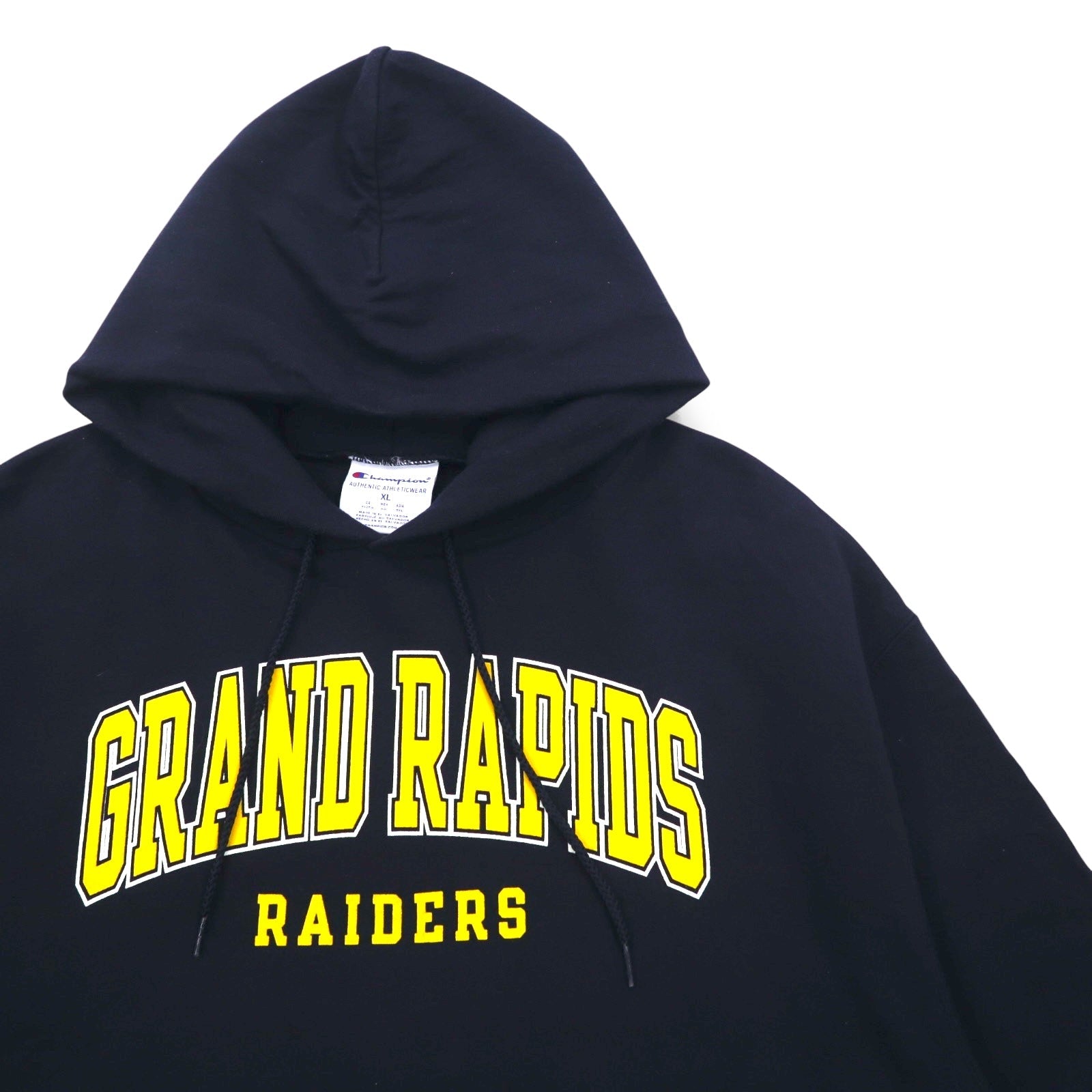 Champion felpa con cappuccio pullover 3XL blu navy taglia grande GRAND RAPIDS RAIDERS made in El Salvador