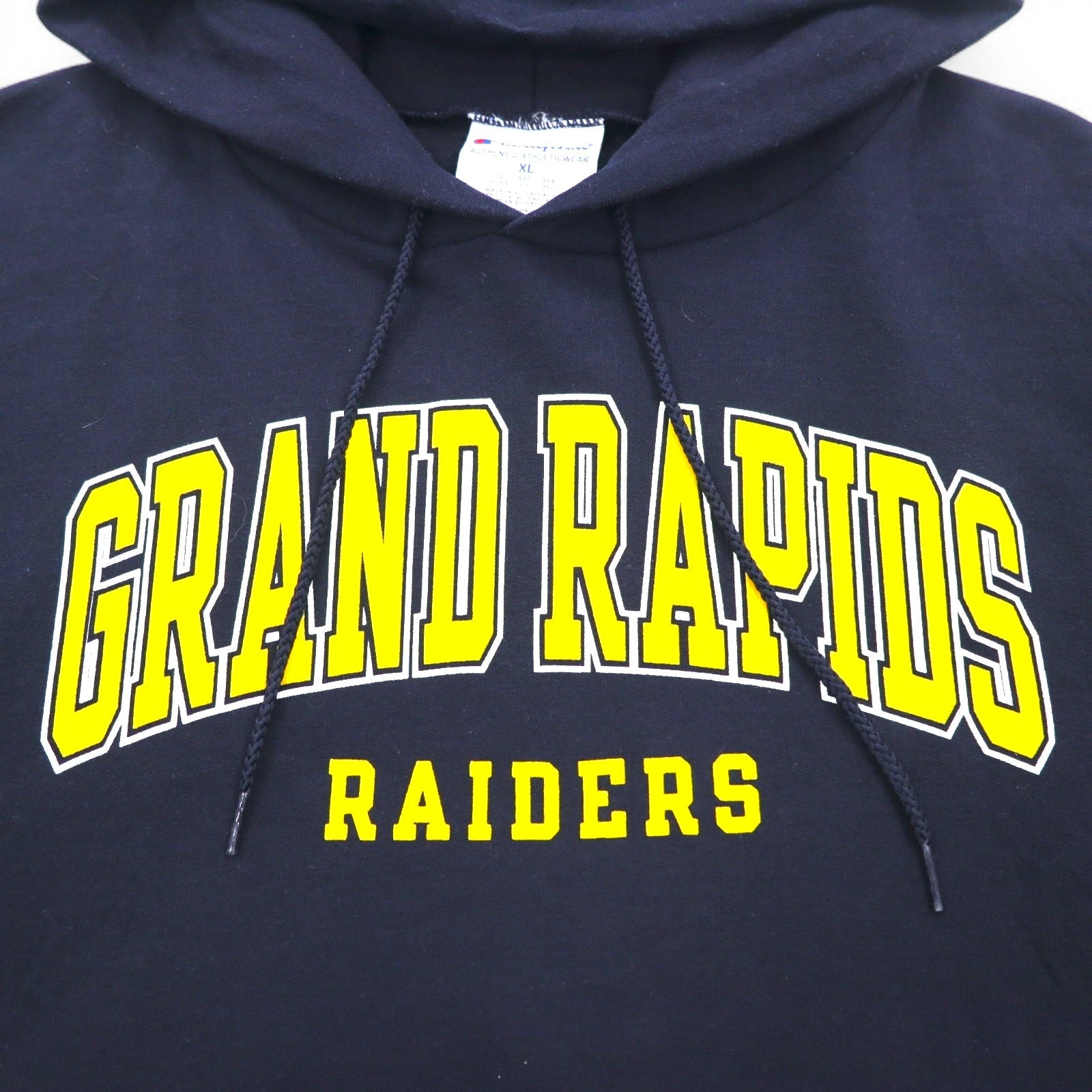 Champion felpa con cappuccio pullover 3XL blu navy taglia grande GRAND RAPIDS RAIDERS made in El Salvador