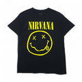 NIRVANA T-shirt rock band M cotone nero